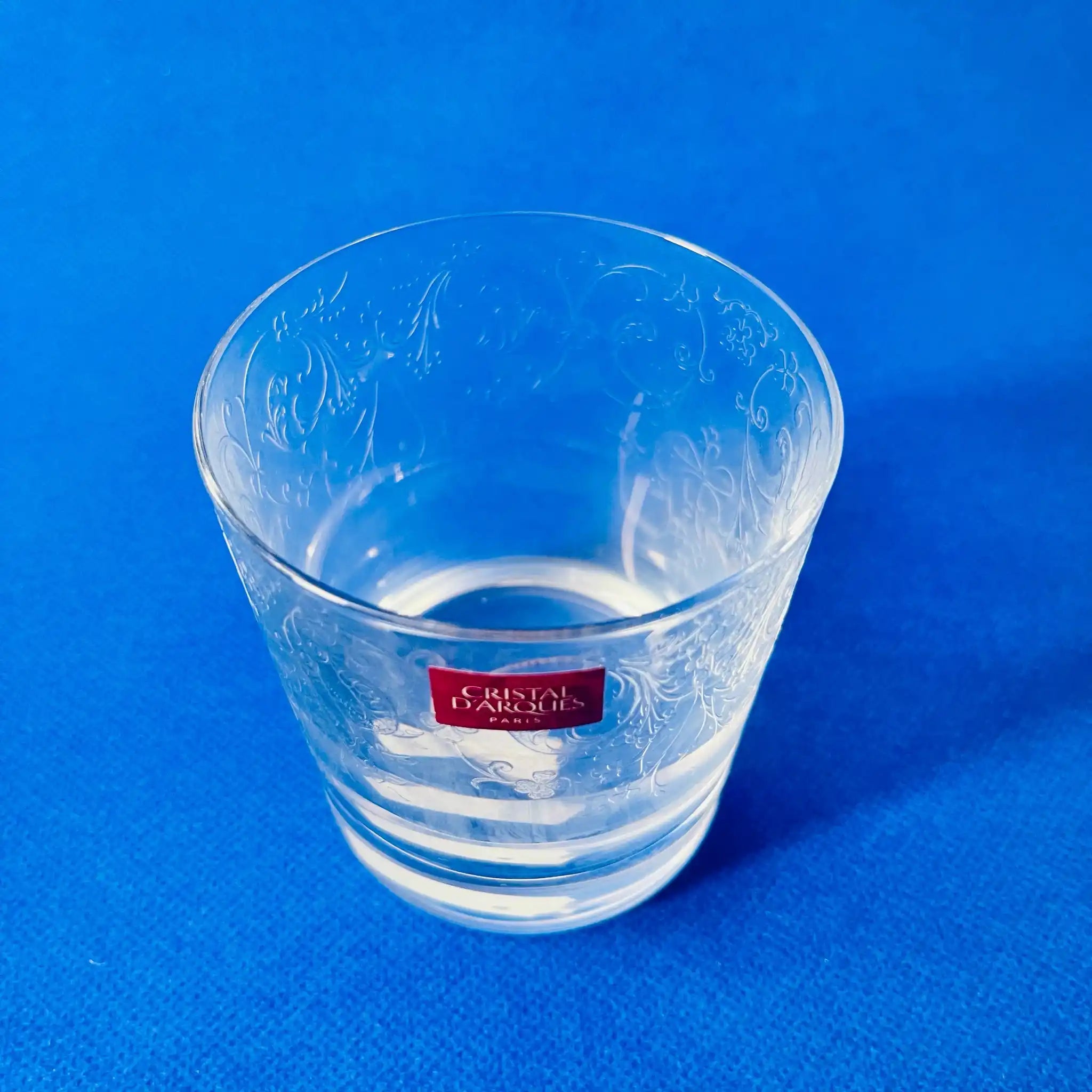 【リユース】 ロックグラス 2P / CRISTAL D‘ARQUES(クリスタルダルク) / Dampierre (ダンピエール) / 1968年~ / クリスタルガラス / フランス / 未使用,アラベスク,ペアオールド / 箱付き