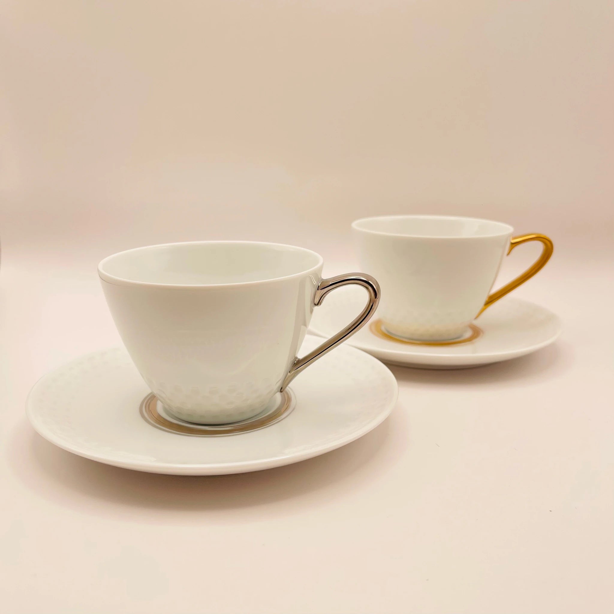 【リユース】 ティーカップセット 2P / Noritake(ノリタケ) / アミ / 未使用 / 箱付き