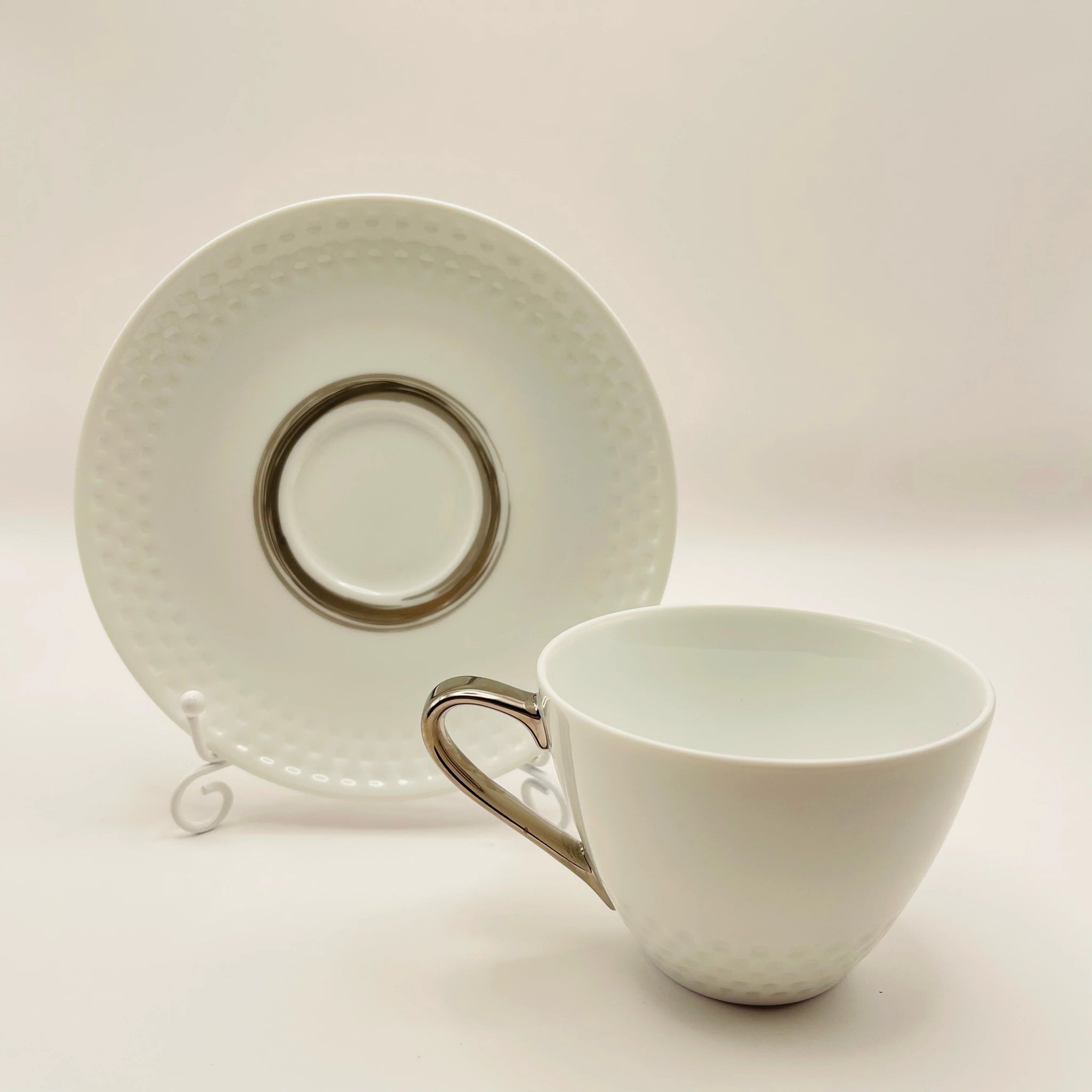 【リユース】 ティーカップセット 2P / Noritake(ノリタケ) / アミ / 未使用 / 箱付き