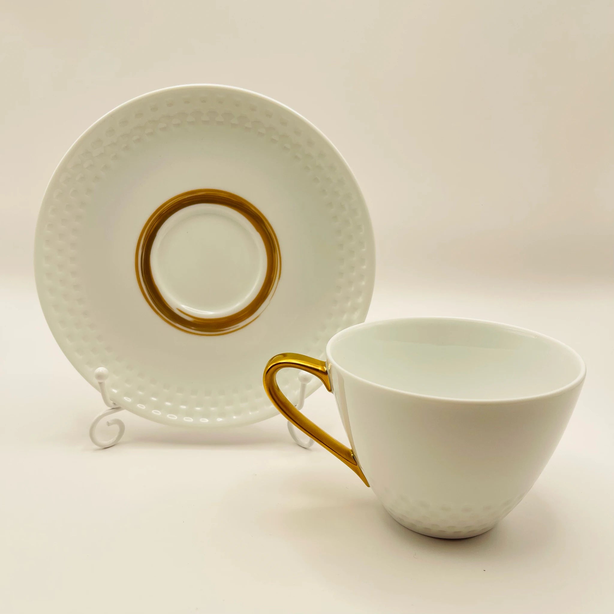 【リユース】 ティーカップセット 2P / Noritake(ノリタケ) / アミ / 未使用 / 箱付き