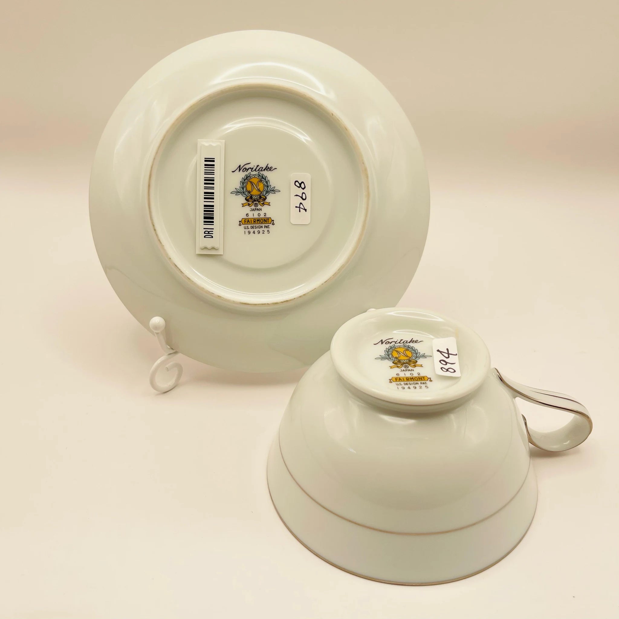 【リユース】 ティーカップセット / Noritake(ノリタケ) / Fairmont(フェアモント) / ~1986年 / Bone China / 未使用 廃盤希少