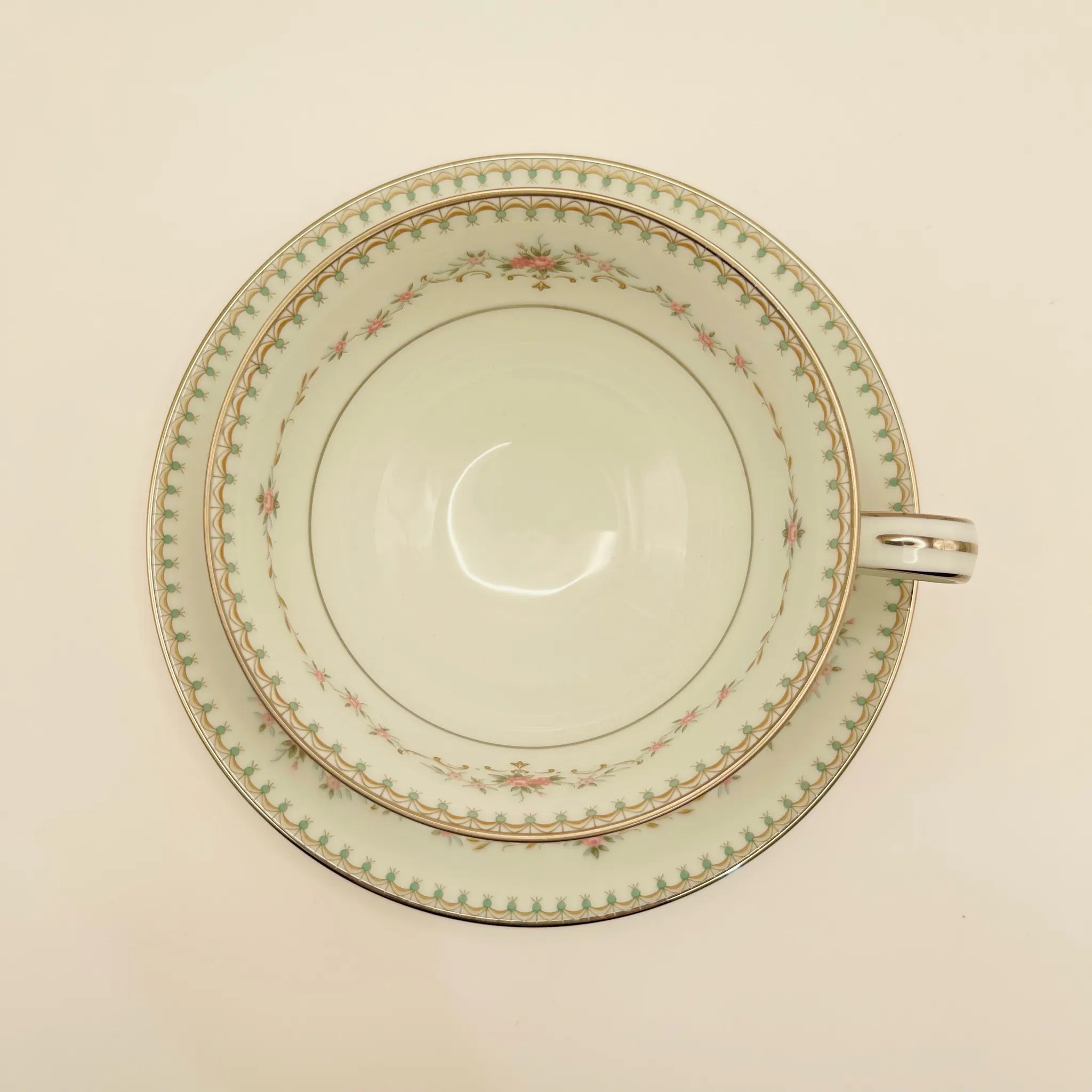 【リユース】 ティーカップセット / Noritake(ノリタケ) / Fairmont(フェアモント) / ~1986年 / Bone China / 未使用 廃盤希少