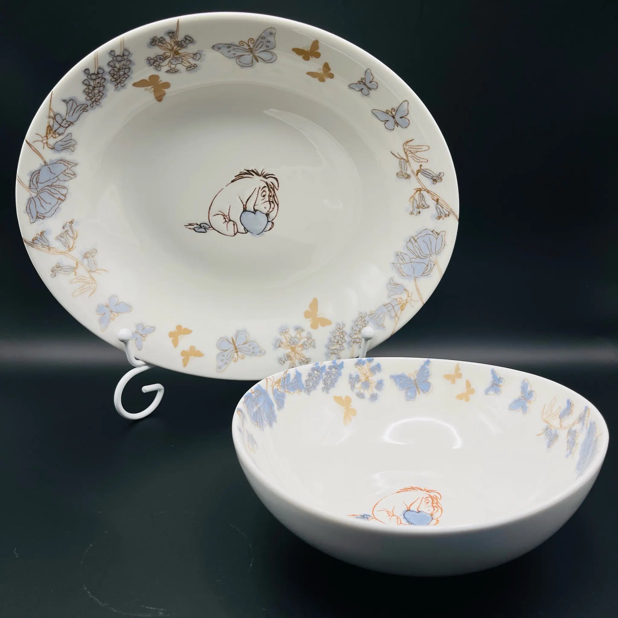 【リユース】 プレート・ボウルセット / Disney / クマのプーさん / 箱有り、未使用