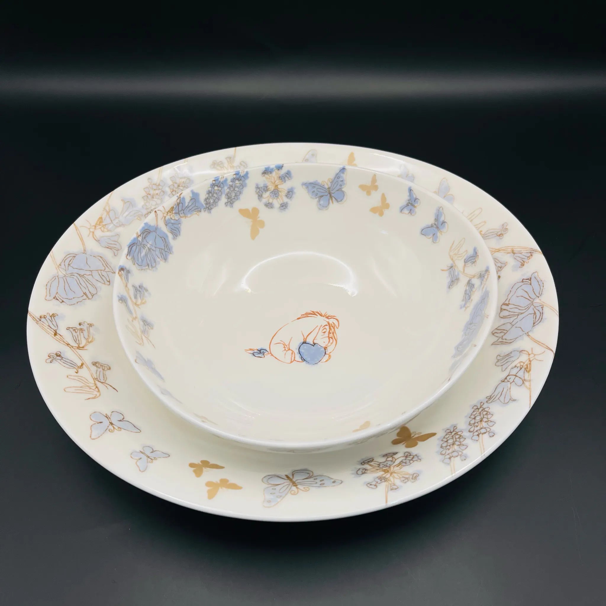 【リユース】 プレート・ボウルセット / Disney / クマのプーさん / 箱有り、未使用