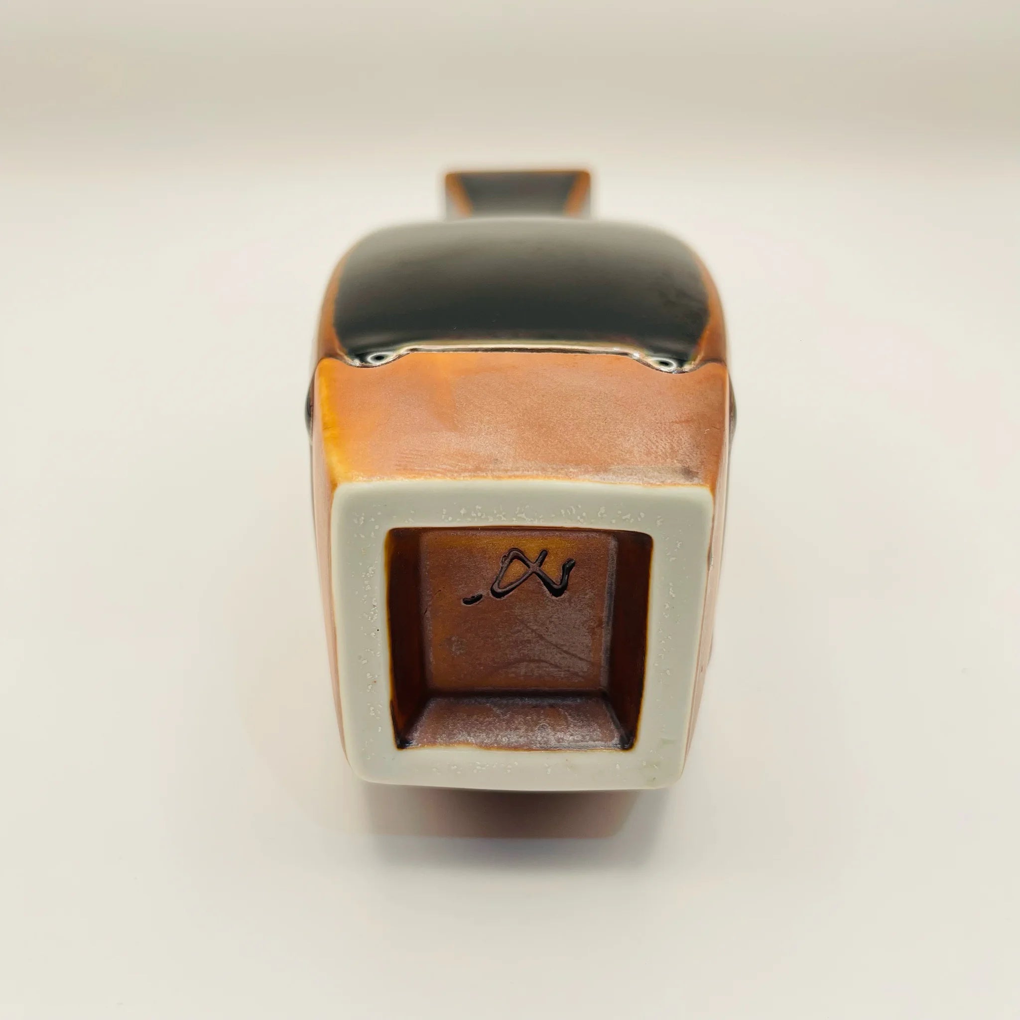 【骨董品】 花挿(花瓶) / 加藤五山 / 陶器 / 日本 / 古瀬戸釉 / 箱付き