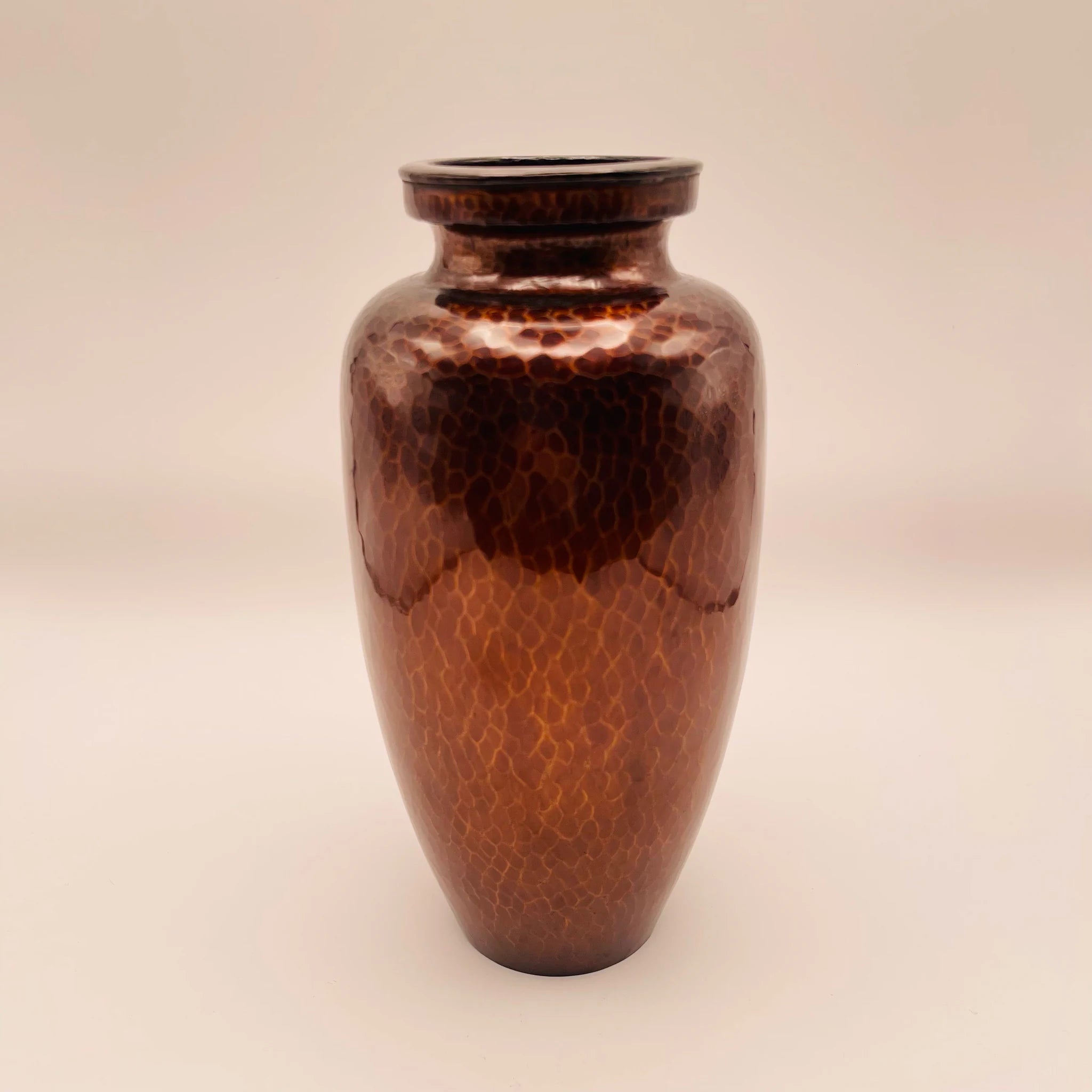 【リユース】 銅蟲花瓶 / 夏目形笹蔓 / 日本 / 木箱あり 未使用