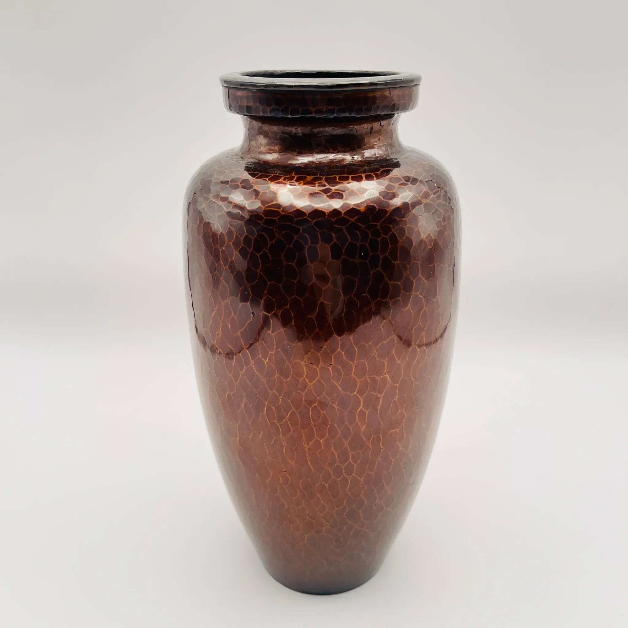 【リユース】 銅蟲花瓶 / 夏目形笹蔓 / 日本 / 木箱あり 未使用