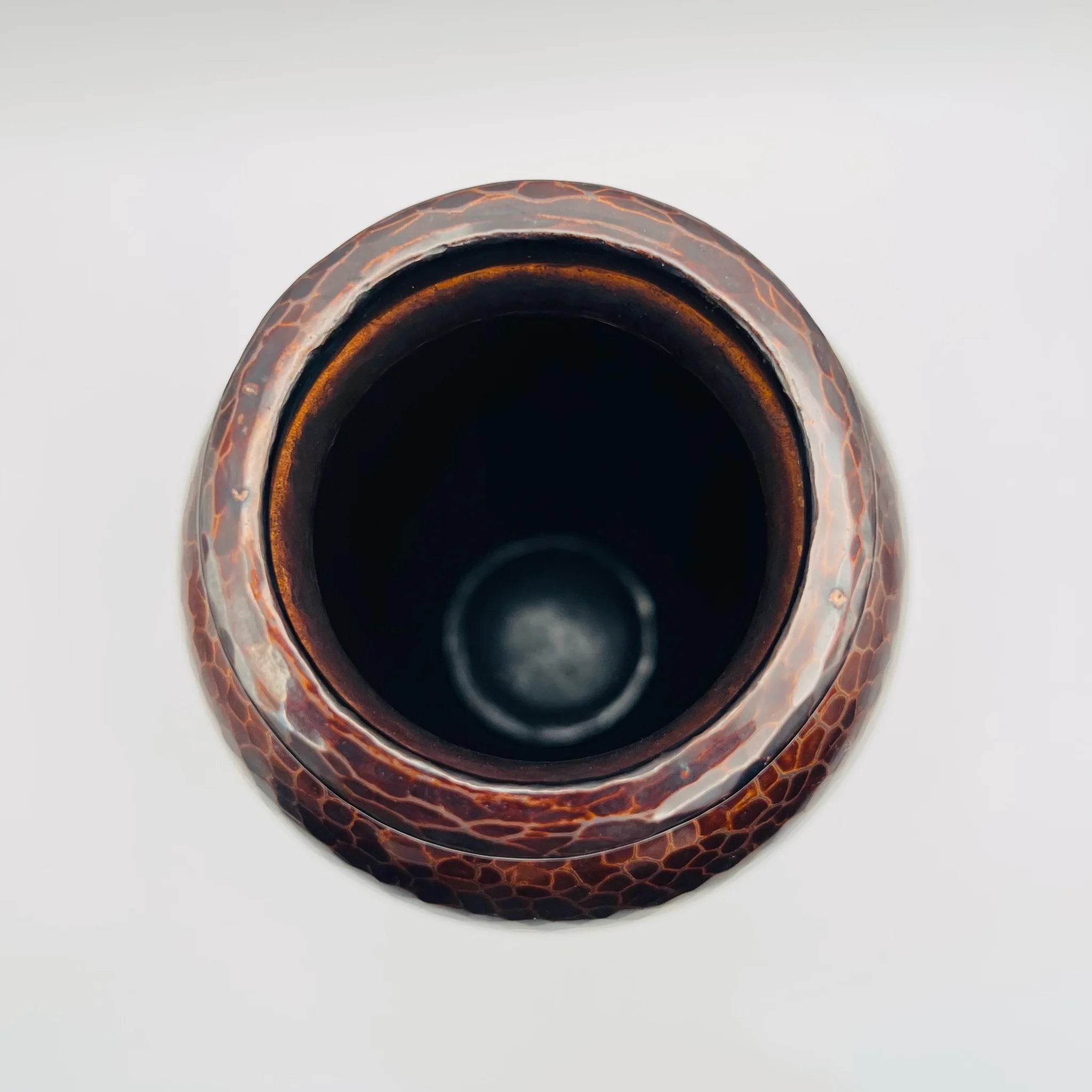 【リユース】 銅蟲花瓶 / 夏目形笹蔓 / 日本 / 木箱あり 未使用