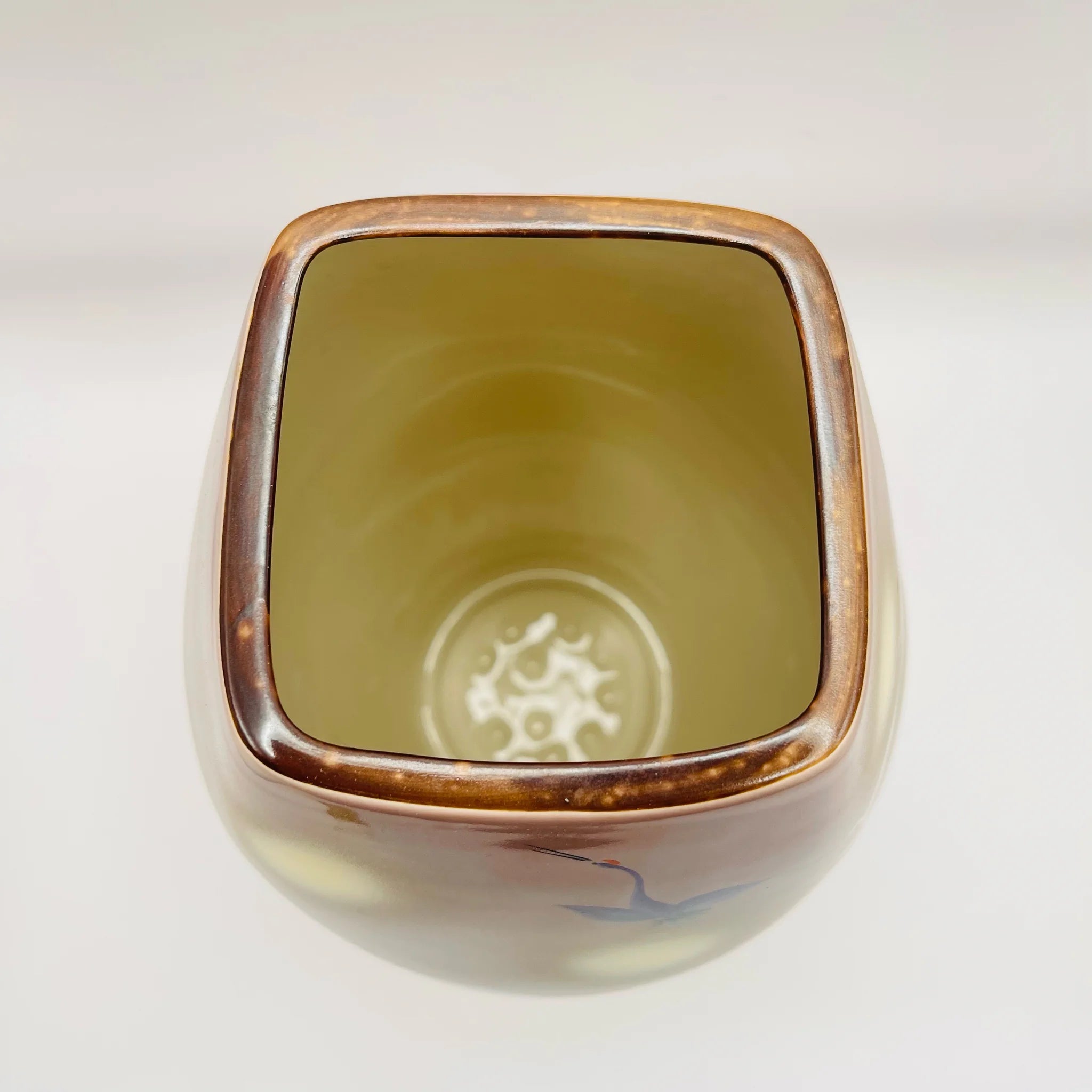 【骨董品】 花瓶 / 九谷焼『鶴連山』