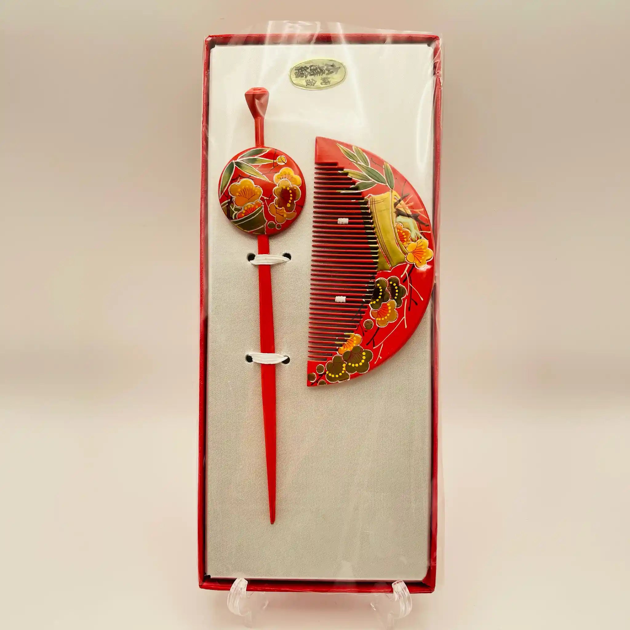 【リユース】 櫛&簪セット / 純金本蒔絵 / 箱付き
