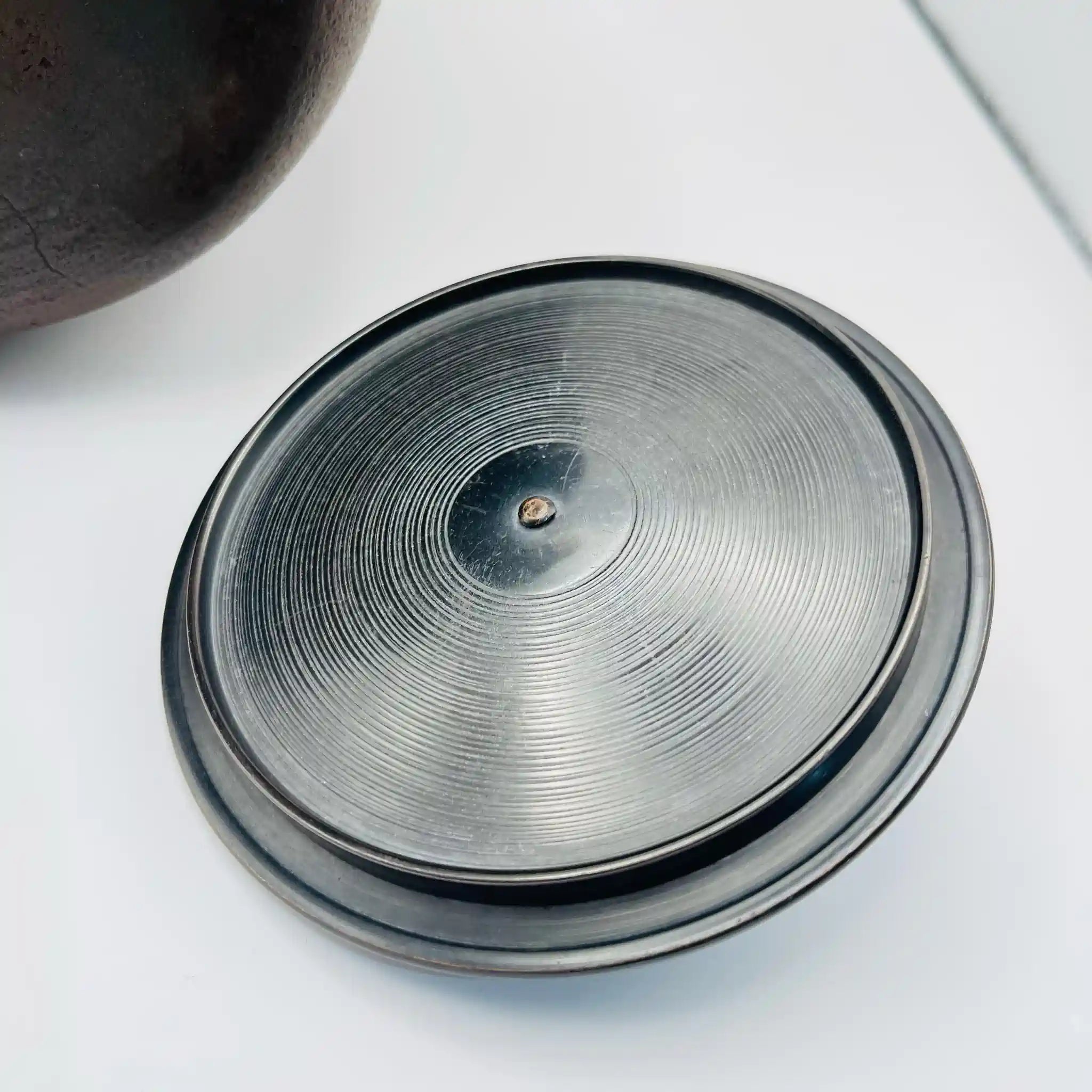 【骨董品】 茶釜(筒釜) / 出石焼 / 茶道具 木箱あり