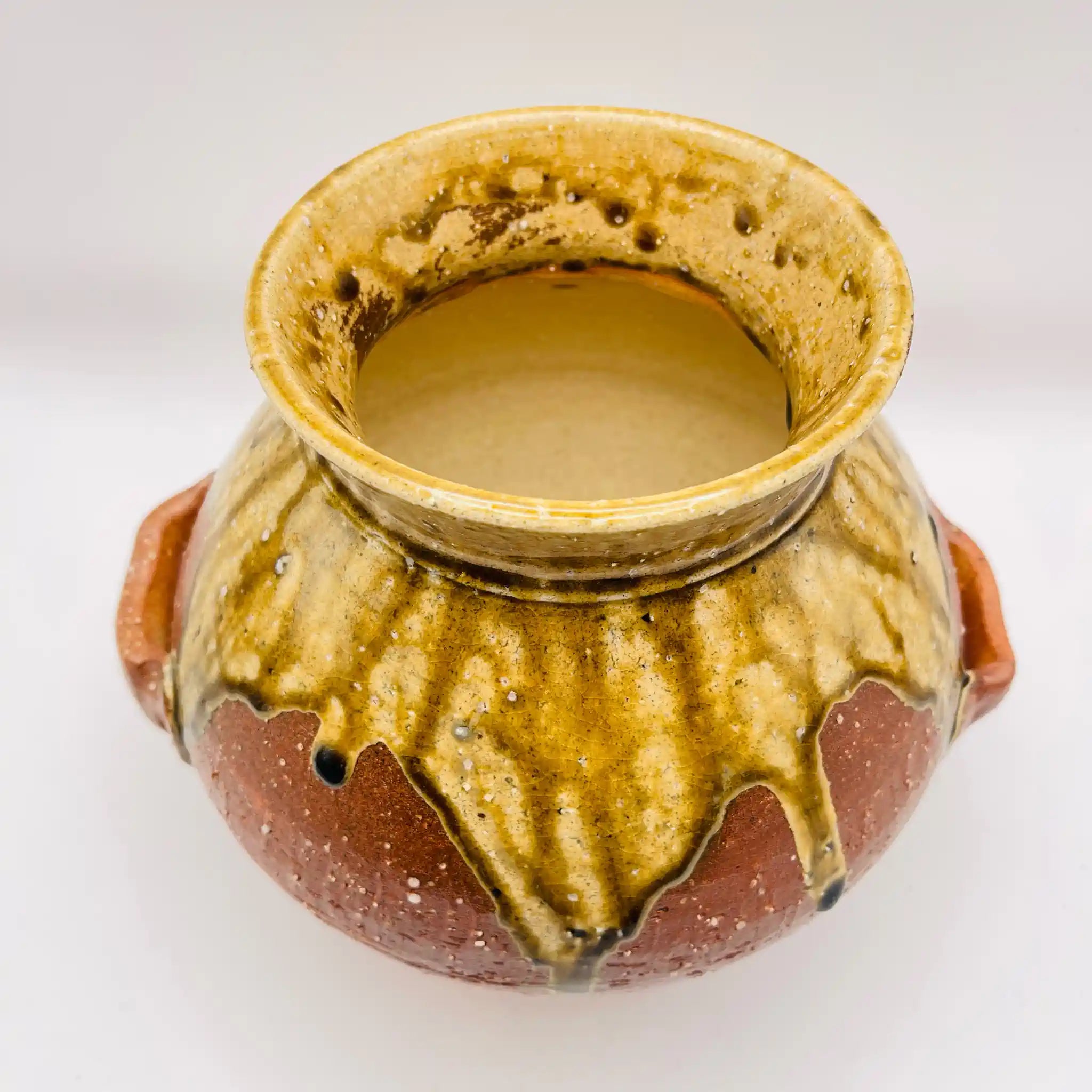 【骨董品】 耳付花壺 / 信楽焼 / 日本 / 未使用,箱あり