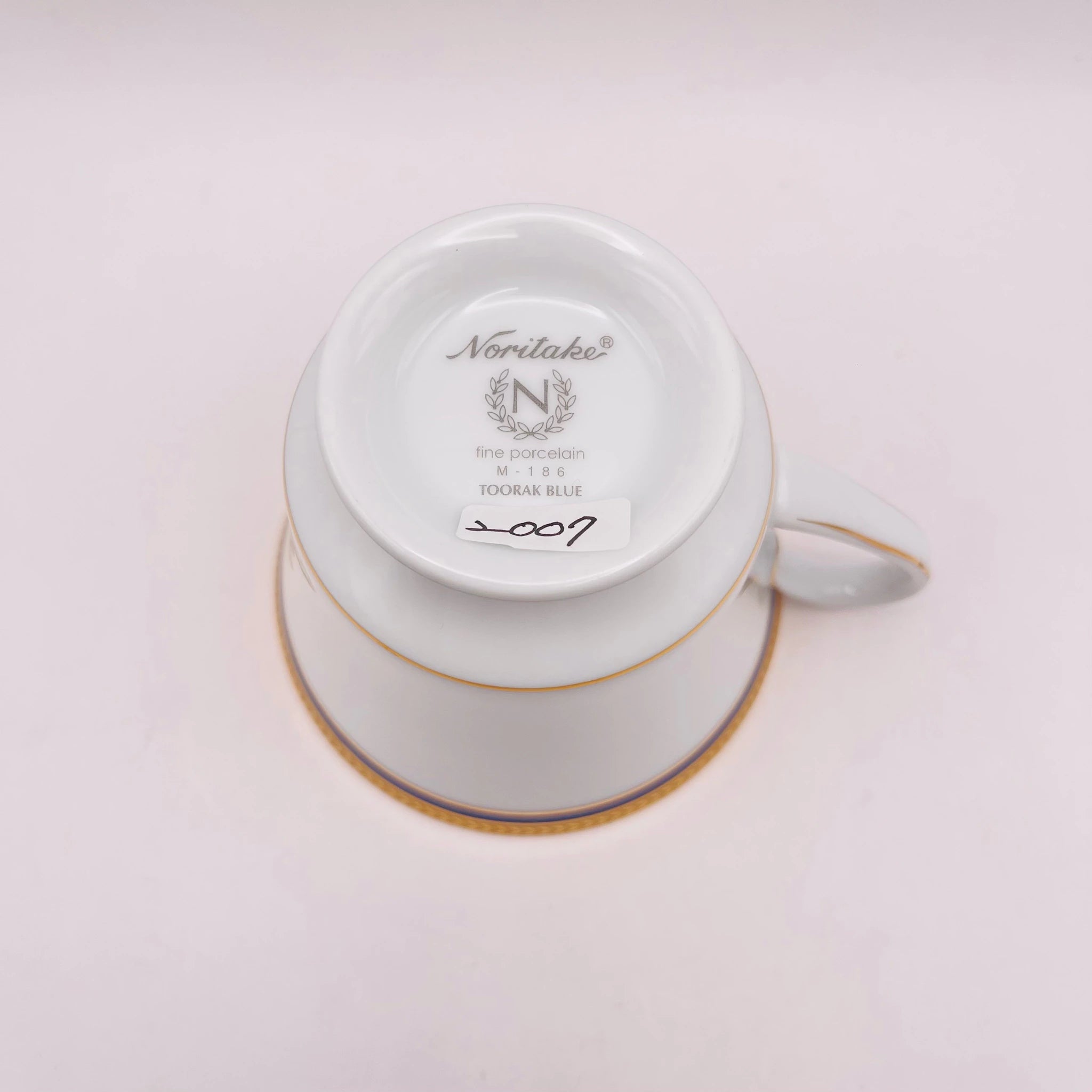 【リユース】 ティーカップ・プレート 5P / Noritake(ノリタケ) / TOORAK NOIR(トゥーラックノワール) / ファインポーセレン