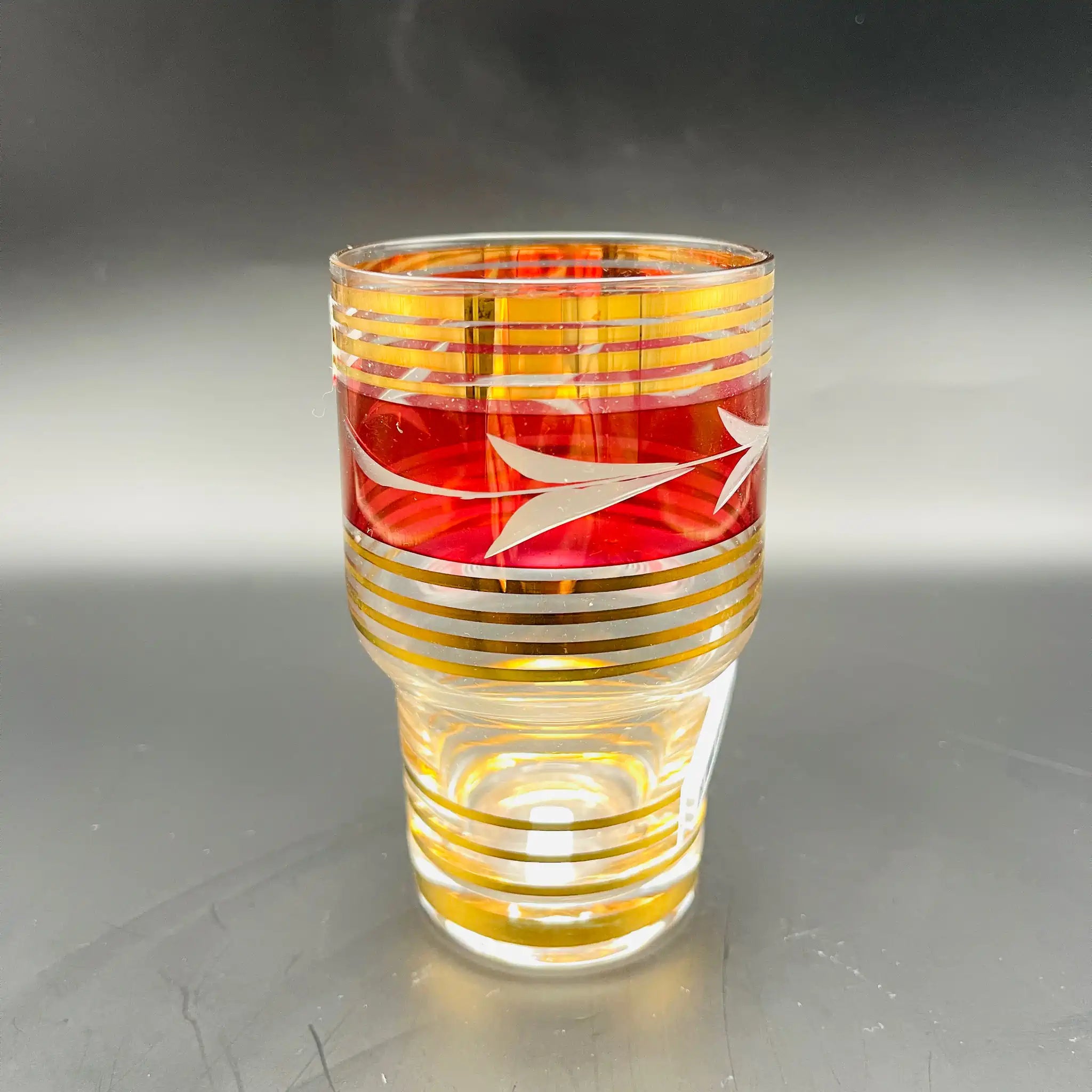 【リユース】 グラス 6P / BOHEMIA Cristal(ボヘミア クリスタル) / チェコ / 未使用,箱あり / 箱付き