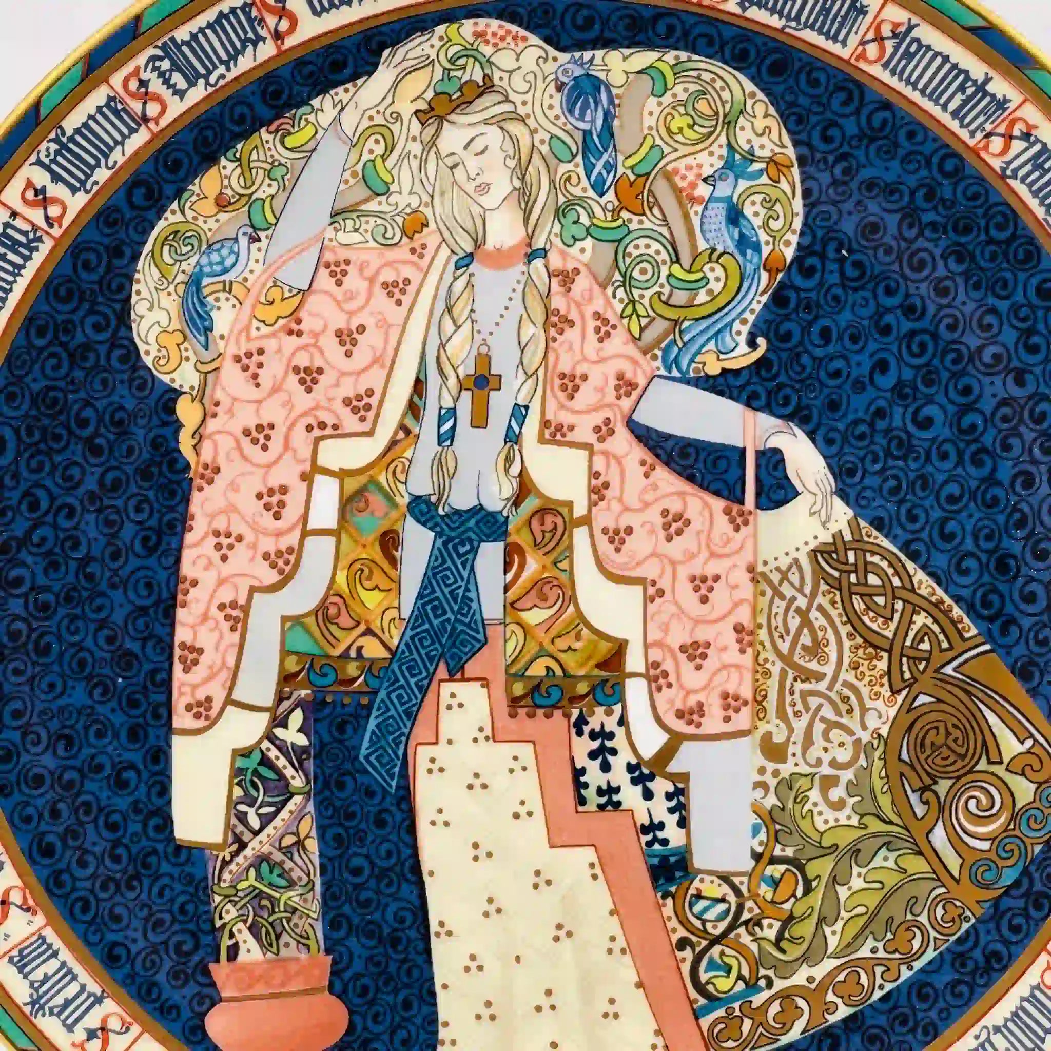 【リユース】 プレート(皿) / MINTON(ミントン) / THE ARTHURIAN LEGEND / イギリス / グィネヴィア (Guinevere)