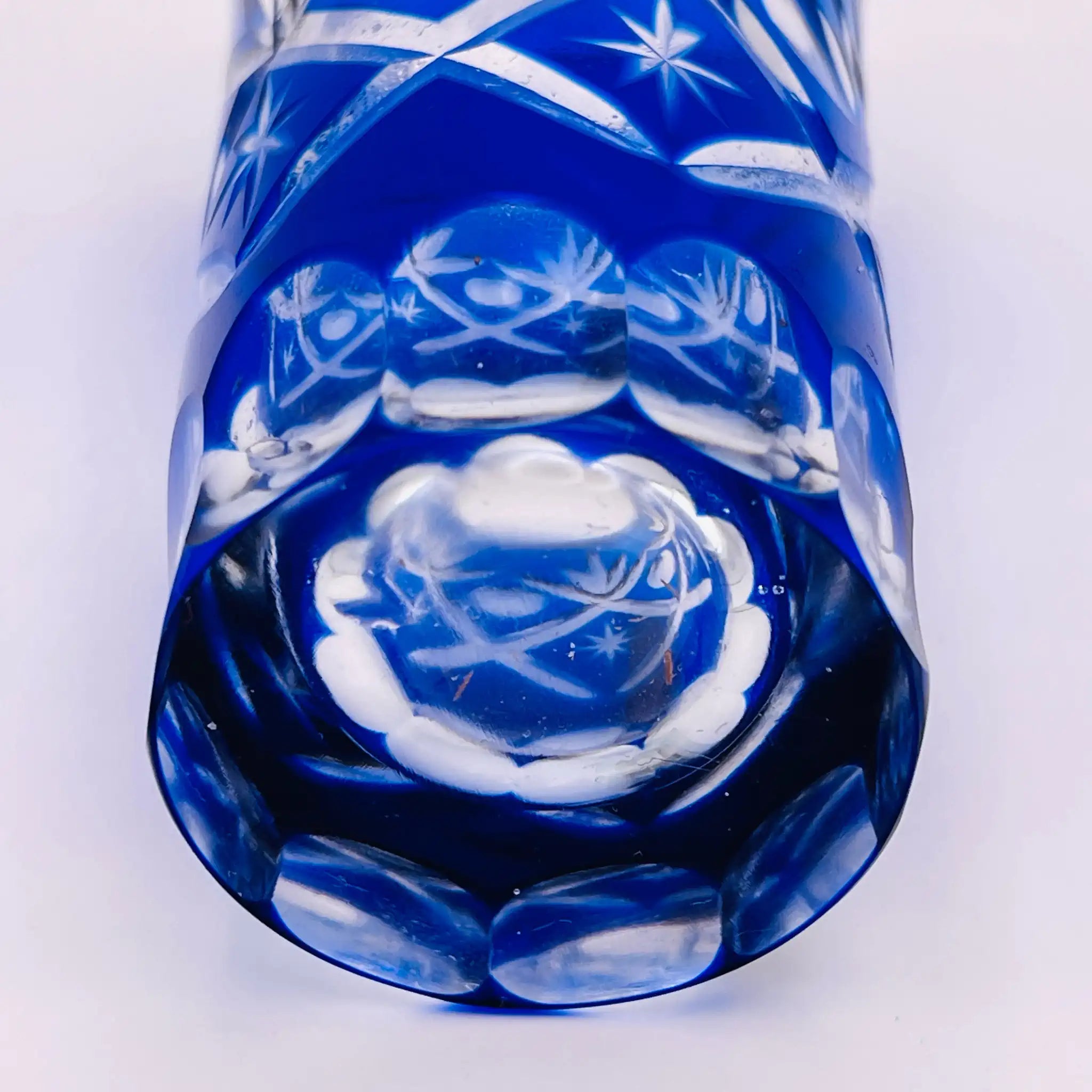 【リユース】 切子ガラス 一口ビール 5P