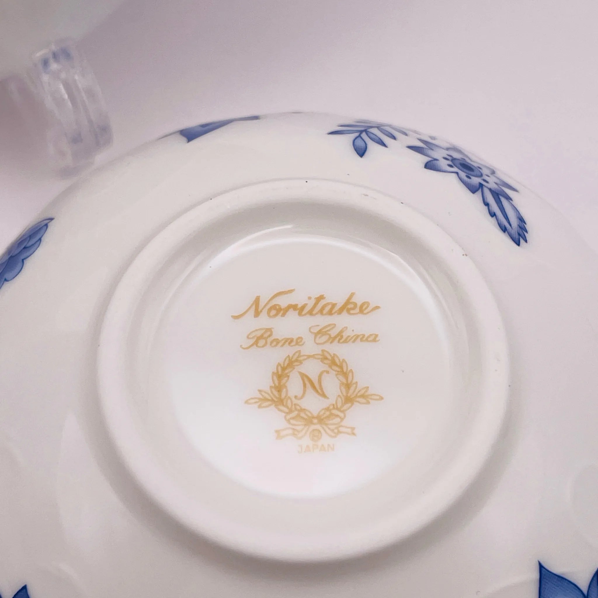 【リユース】 ペアティーカップセット / Noritake(ノリタケ) / ブルーソレンティーノ / 日本 / 未使用,箱あり,廃盤,希少 / 箱付き