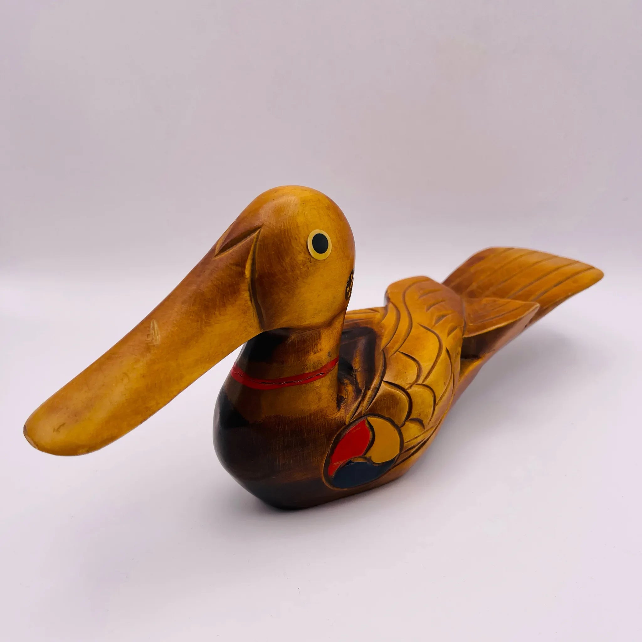 【リユース】 オブジェ 鴨 / 銀杏木藝 / 銀杏(イチョウ)材 / 黄褐色