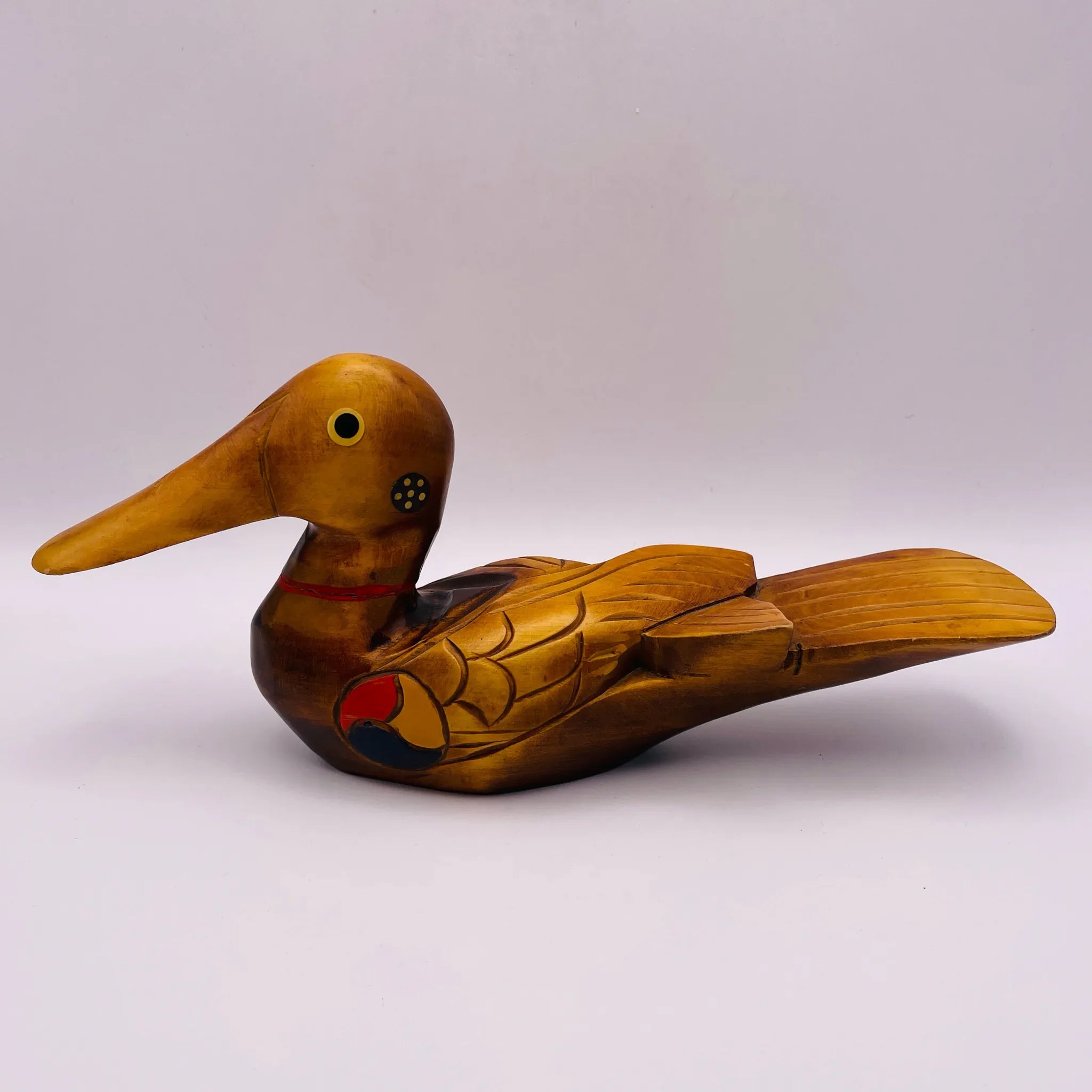 【リユース】 オブジェ 鴨 / 銀杏木藝 / 銀杏(イチョウ)材 / 黄褐色