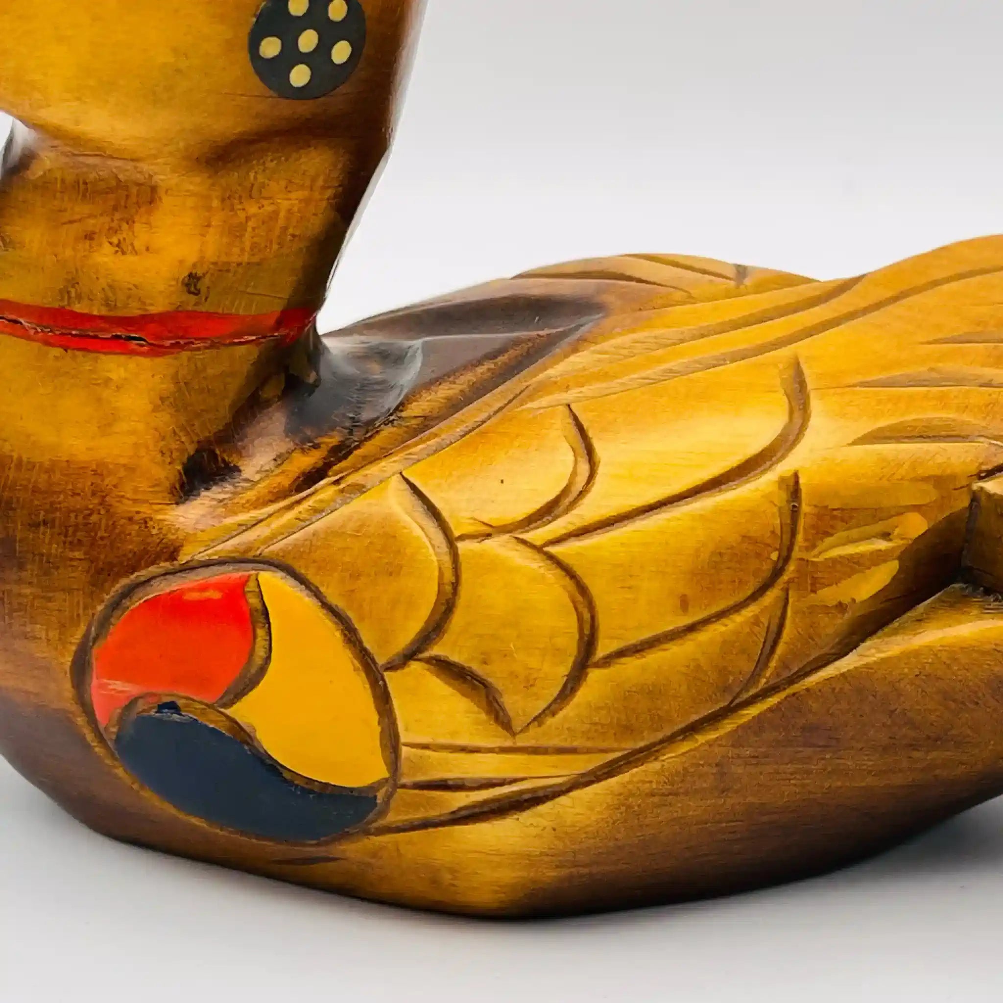 【リユース】 オブジェ 鴨 / 銀杏木藝 / 銀杏(イチョウ)材 / 黄褐色