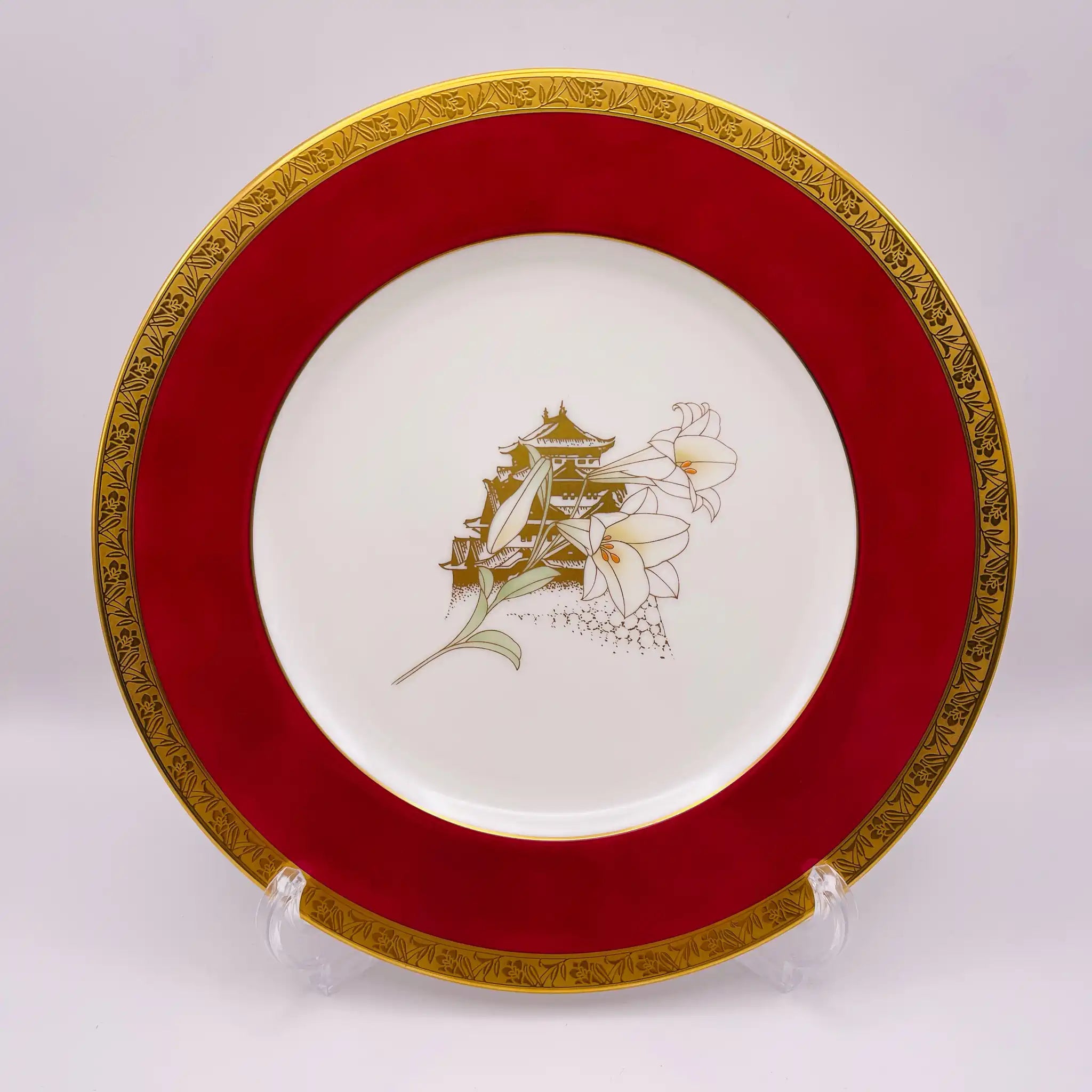 【リユース】 プレート(皿) / Noritake(ノリタケ) / 花金彩 / Bone China / 未使用 箱あり