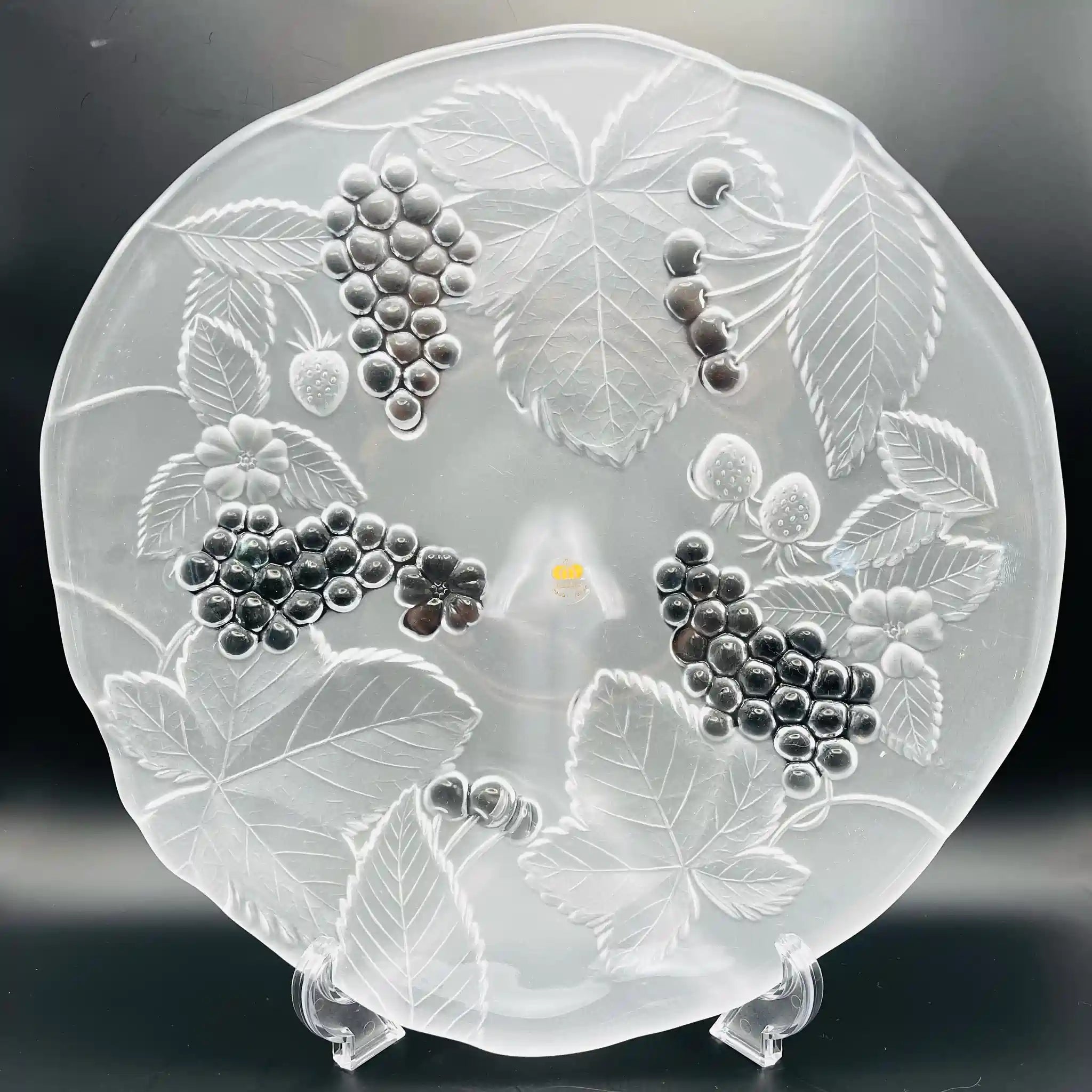 【リユース】 ガラス皿 / SOGA(曽我ガラス) / RICCARDO / 裏陽刻 未使用