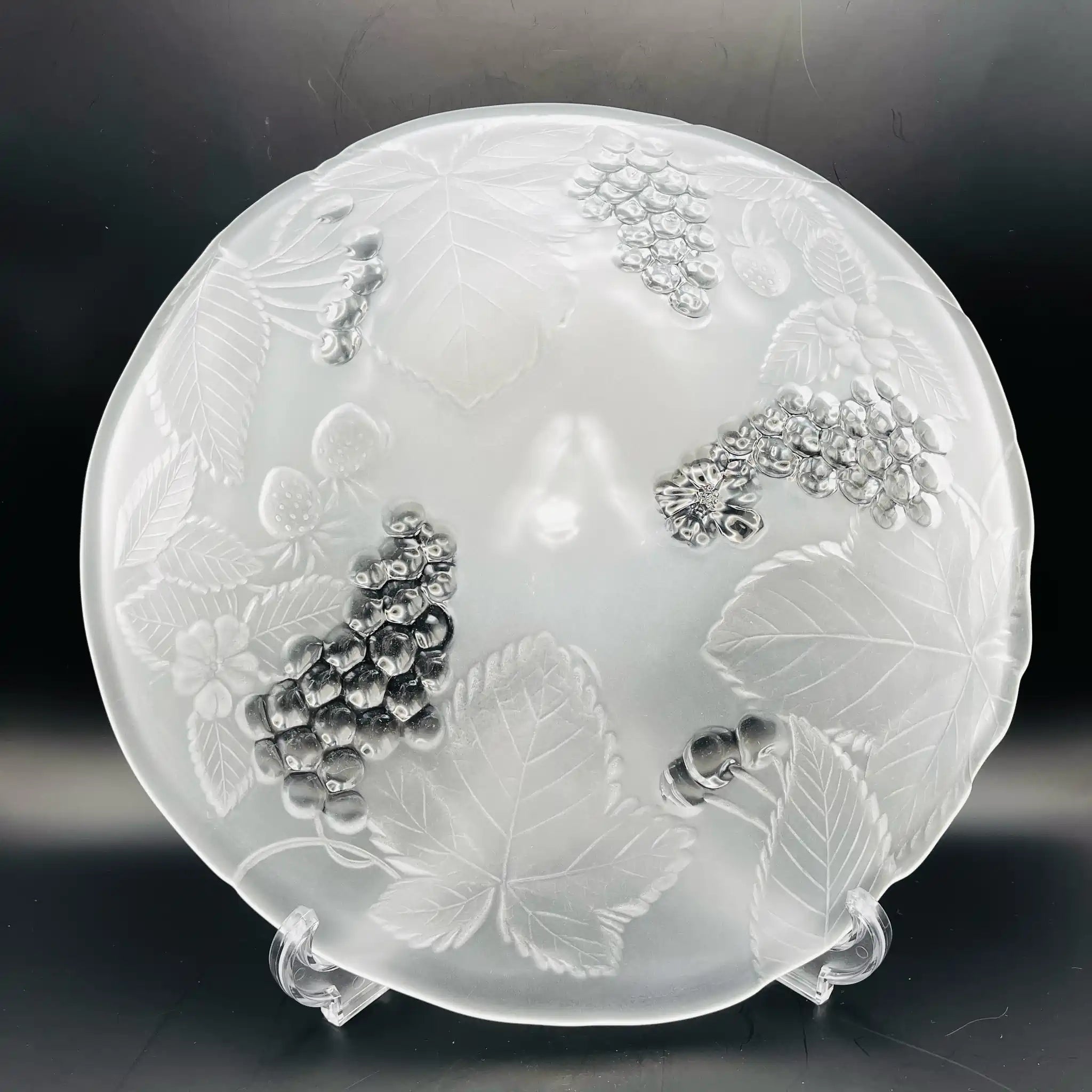 【リユース】 ガラス皿 / SOGA(曽我ガラス) / RICCARDO / 裏陽刻 未使用