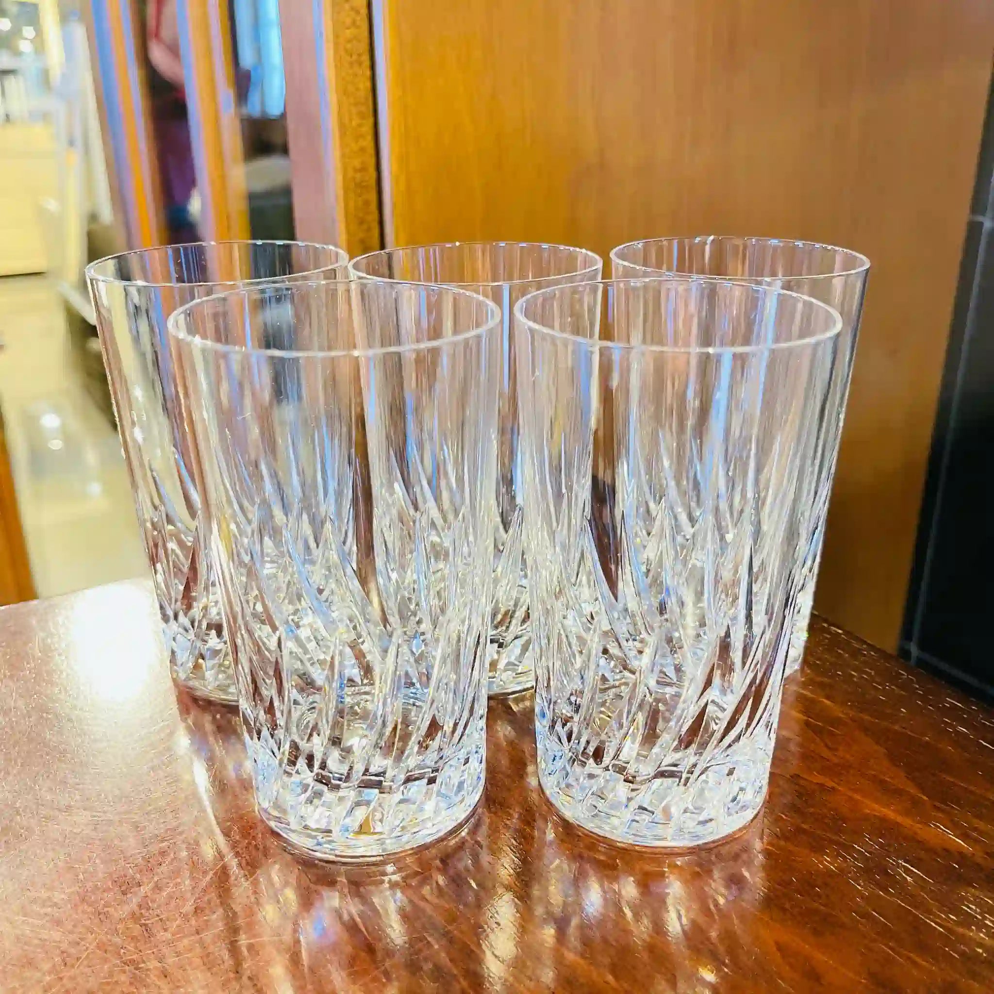 【リユース】 グラス 5P / Cristal D'Arques(クリスタルダルク) / 未使用,箱あり / 箱付き