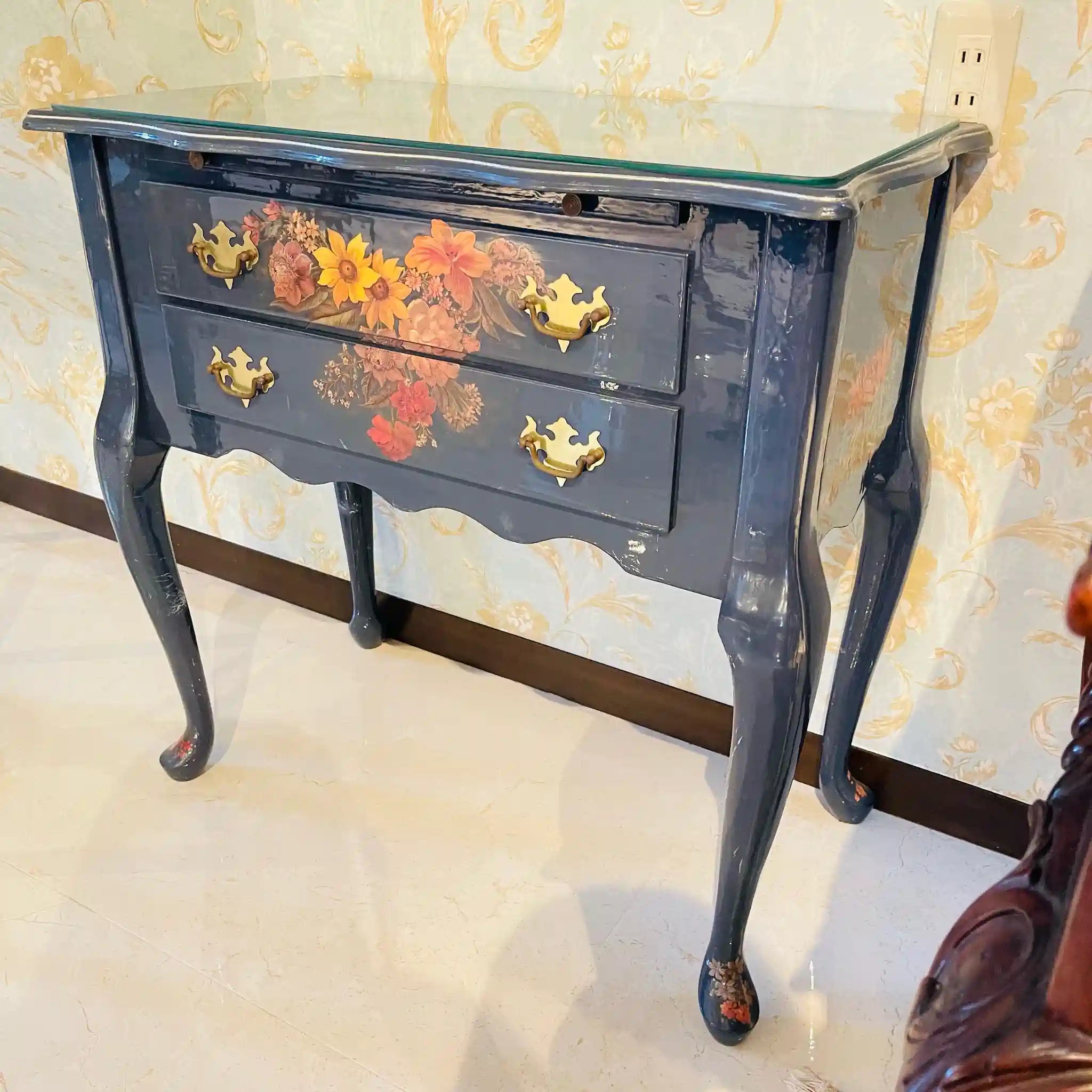 【リユース】 デコパージュ キャビネット