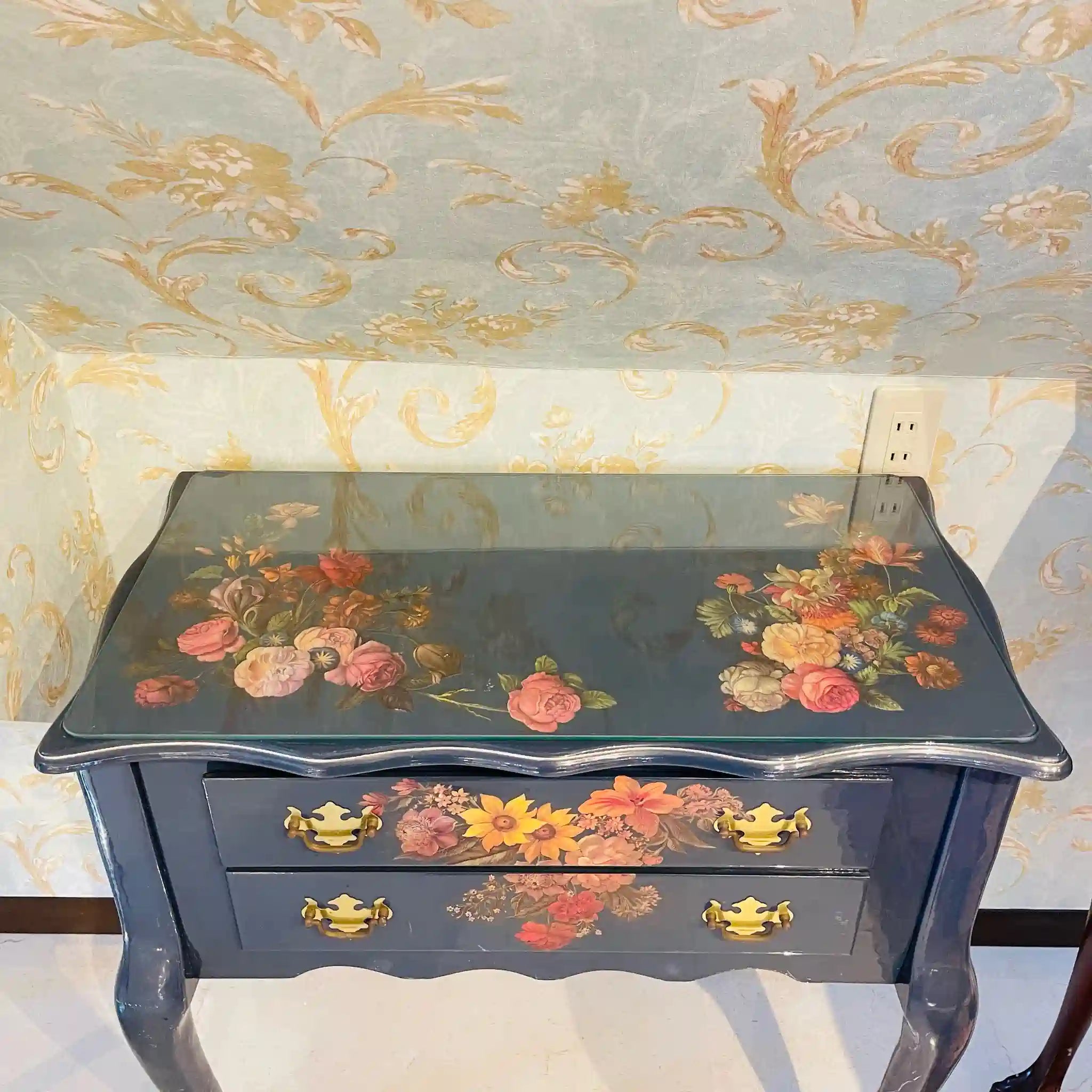 【リユース】 デコパージュ キャビネット