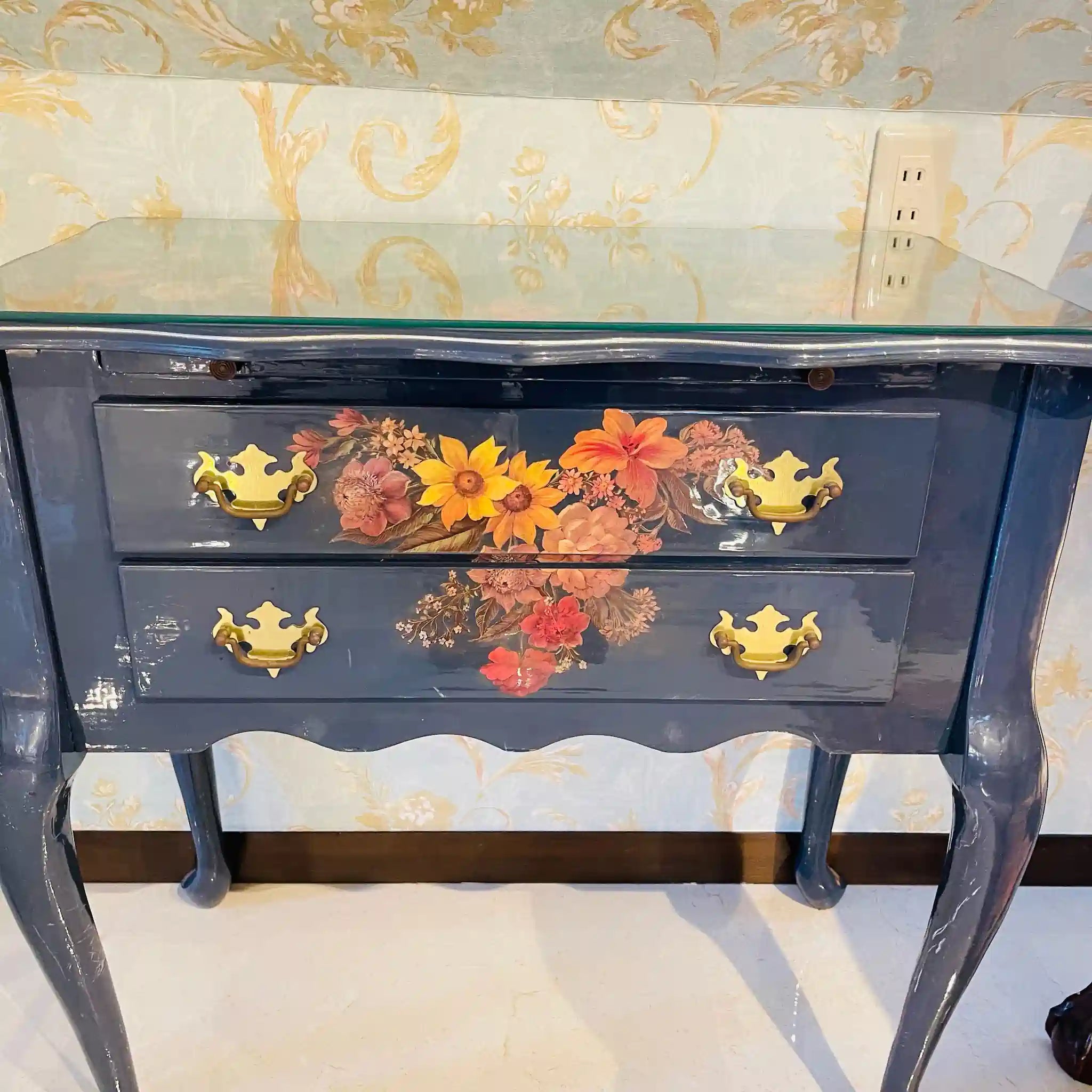 【リユース】 デコパージュ キャビネット