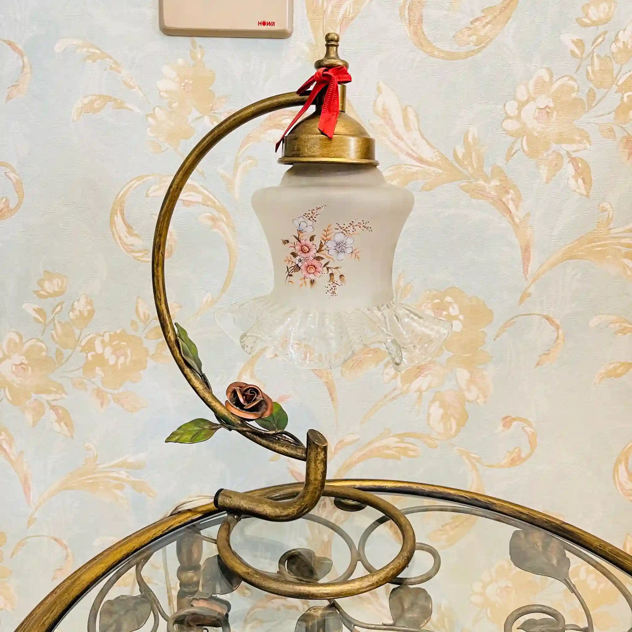 【リユース】 スタンドランプ / アールヌーボー様式 / ハンドペイント風