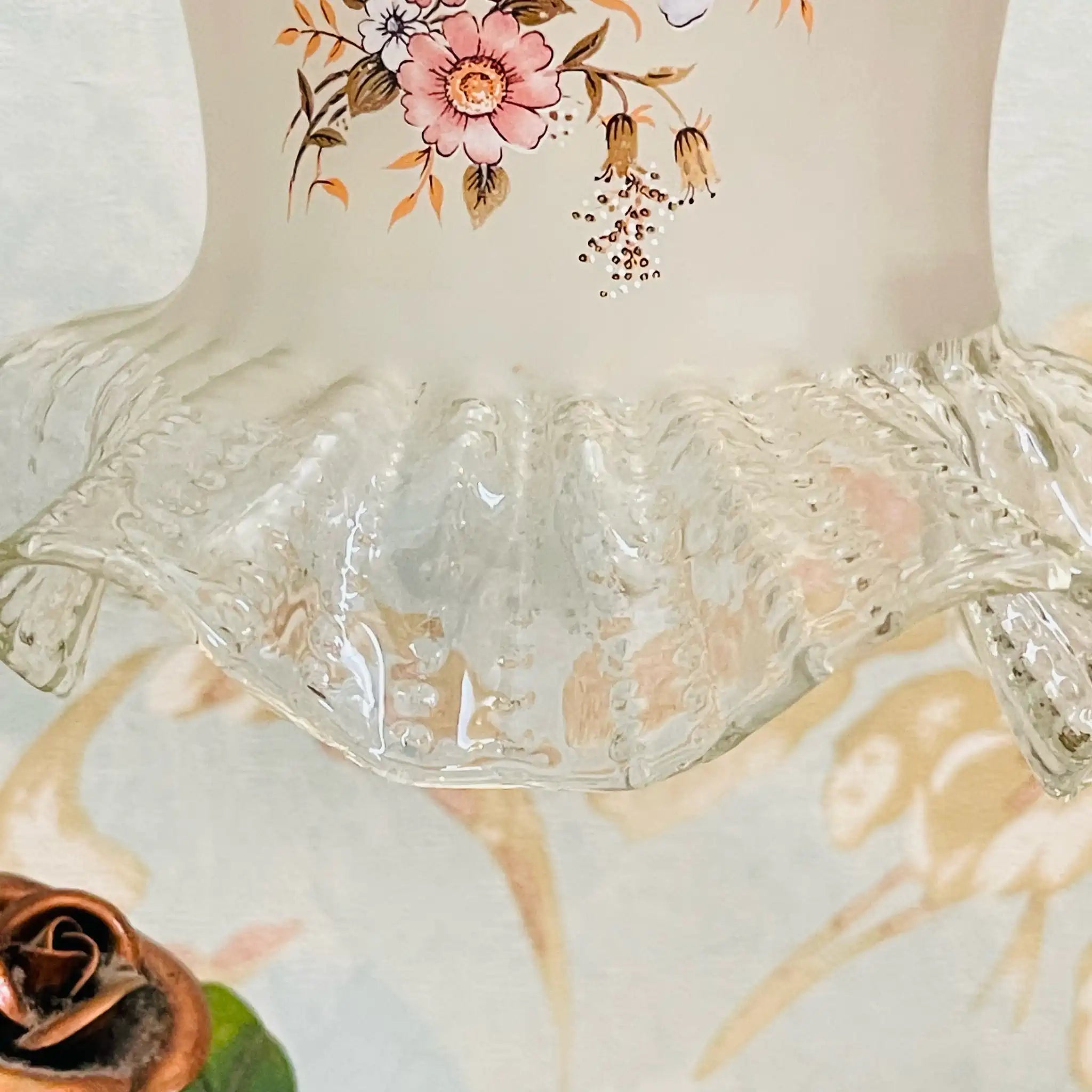 【リユース】 スタンドランプ / アールヌーボー様式 / ハンドペイント風