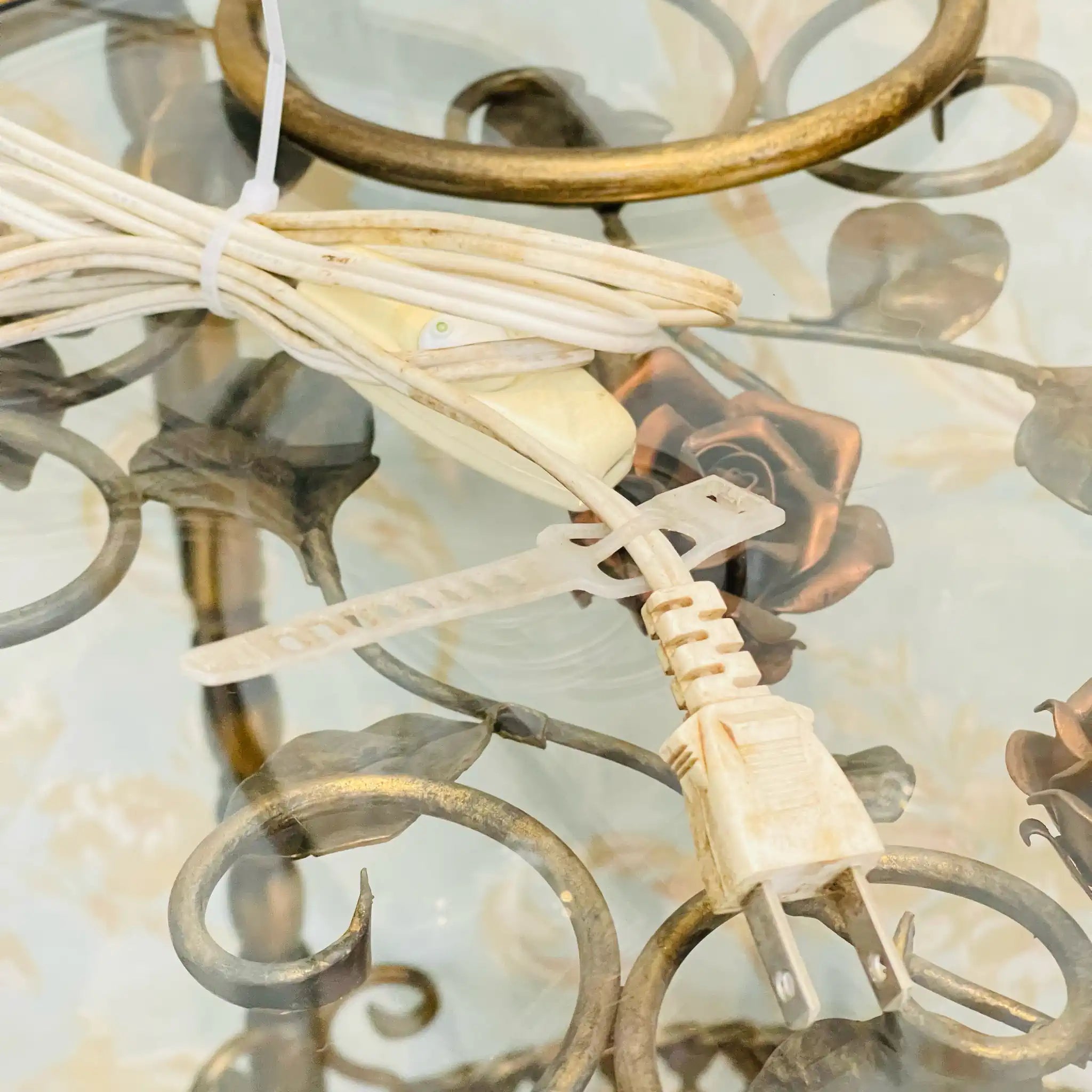 【リユース】 スタンドランプ / アールヌーボー様式 / ハンドペイント風