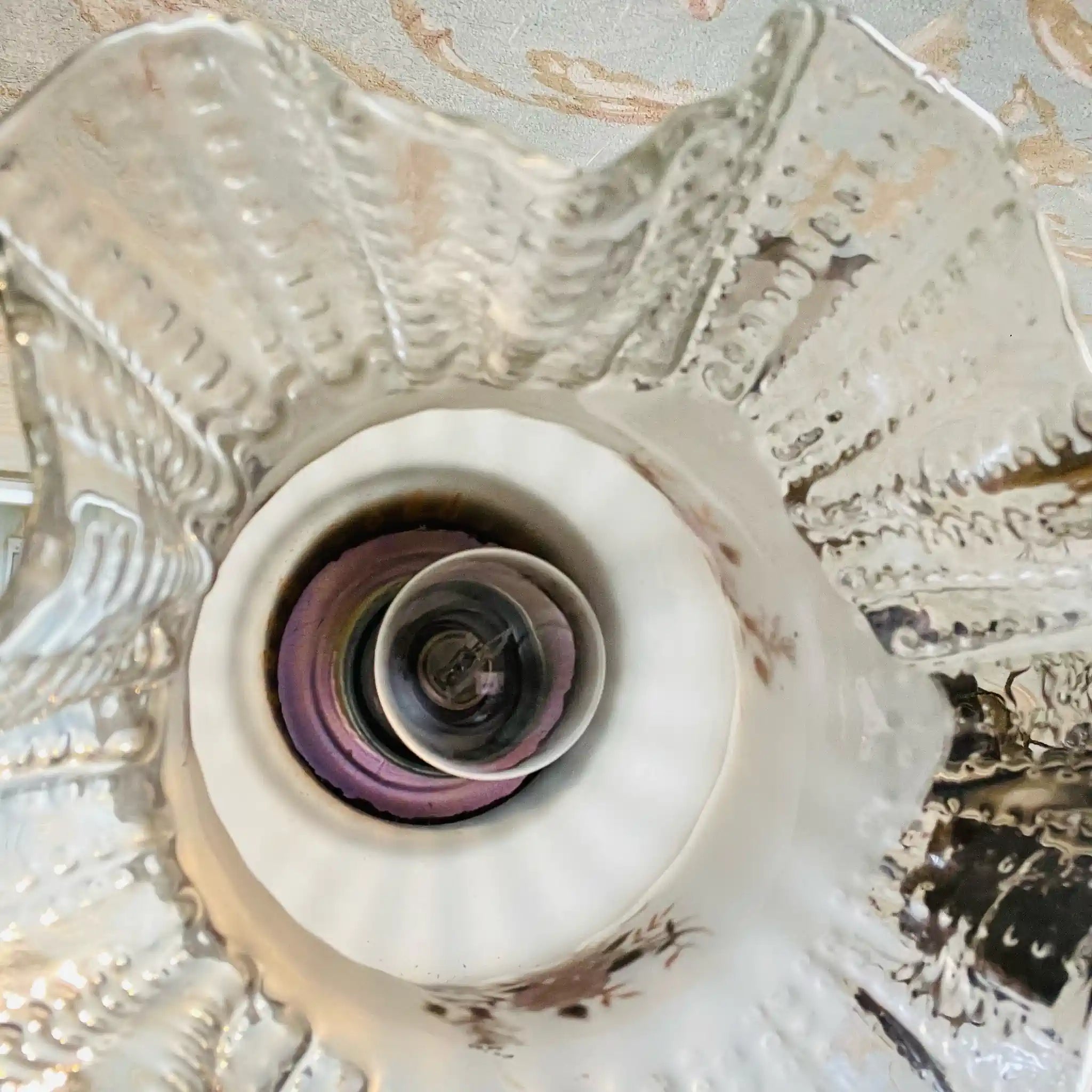 【リユース】 スタンドランプ / アールヌーボー様式 / ハンドペイント風