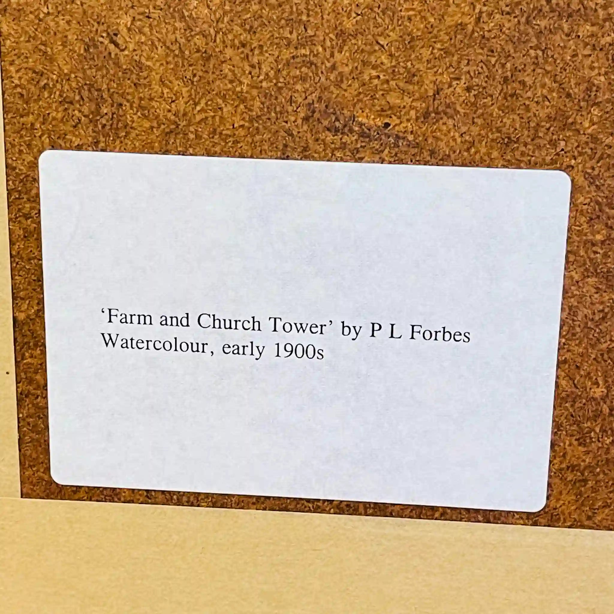 【アンティーク】 水彩画 / パトリック・ルイス・フォーブス / 「農場と教会」 / 1860ー1939 20世紀初頭 / イギリス直輸入 署名入り