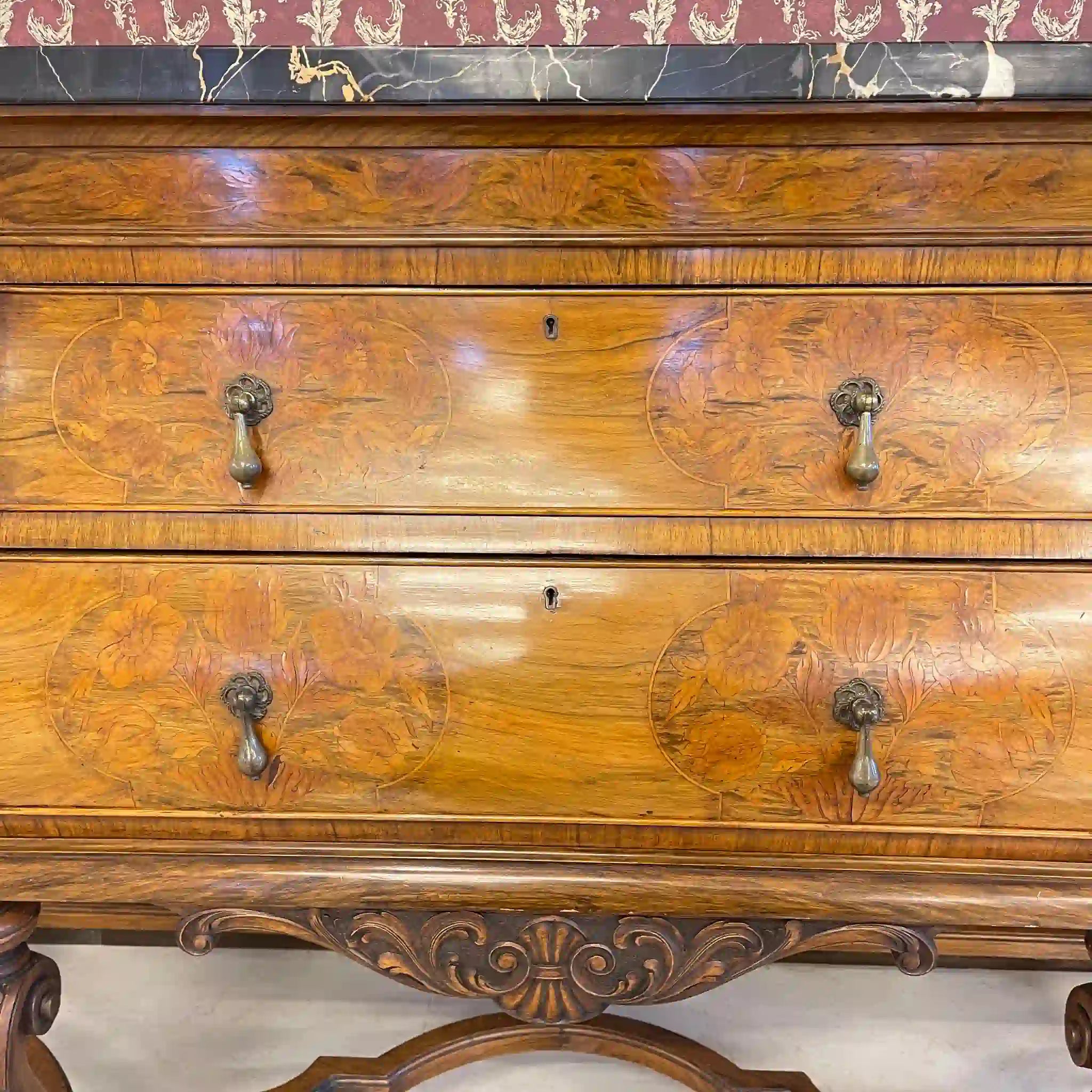 【アンティーク】 コモド コンソール / ボンベイ型 / 1900年代 / ウォールナット材 / ドイツ