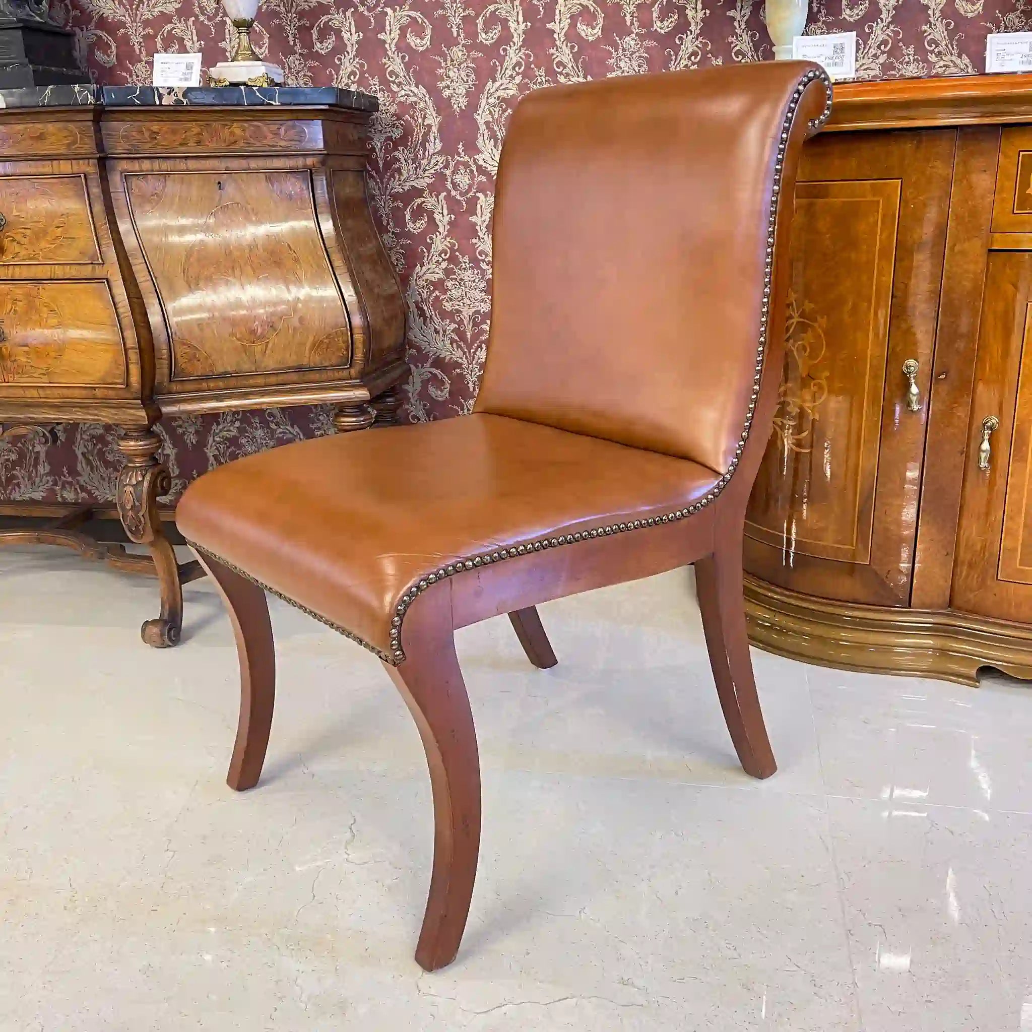 古董皮革餐椅/英國直銷