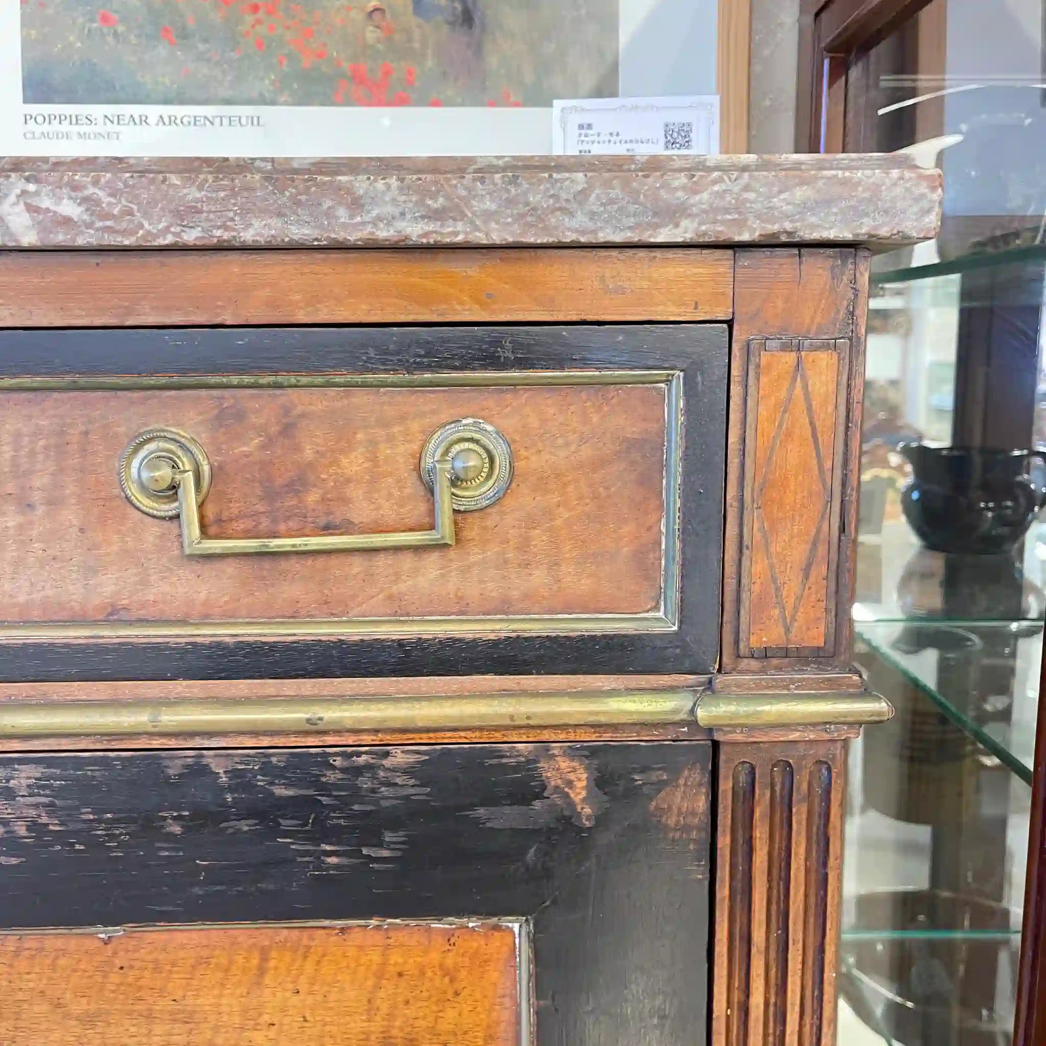 【アンティーク】 ライティングデスク(秘書台) / 1800年代後半 / ウォールナット材 / フランス