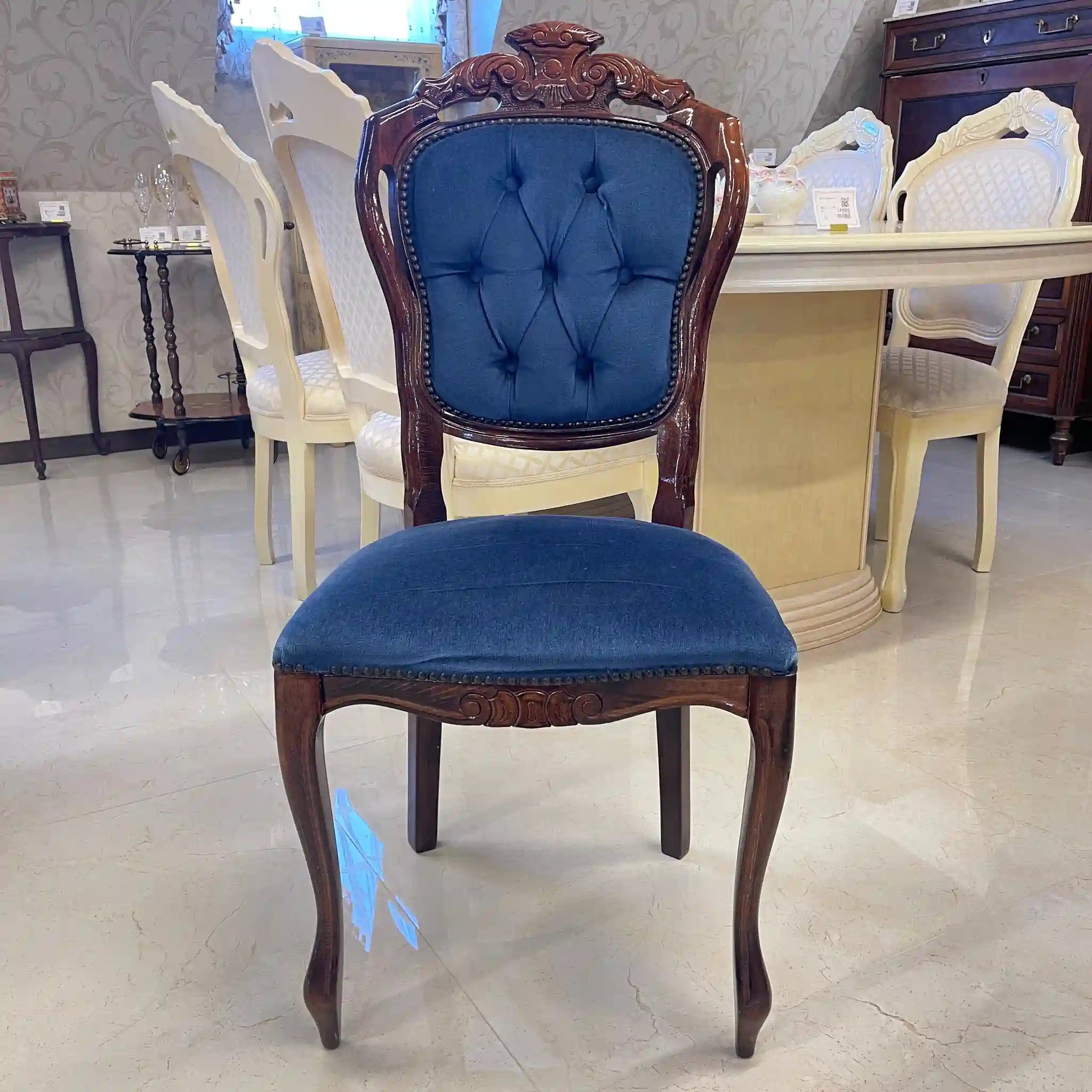 【アンティーク】 アンティーク調ダイニングセット / 象嵌(インレイ)