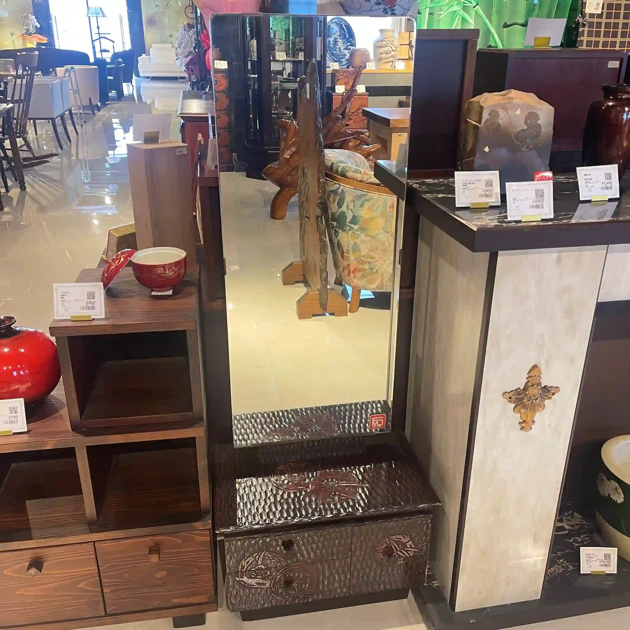 【骨董品】 化粧台 / 鎌倉彫