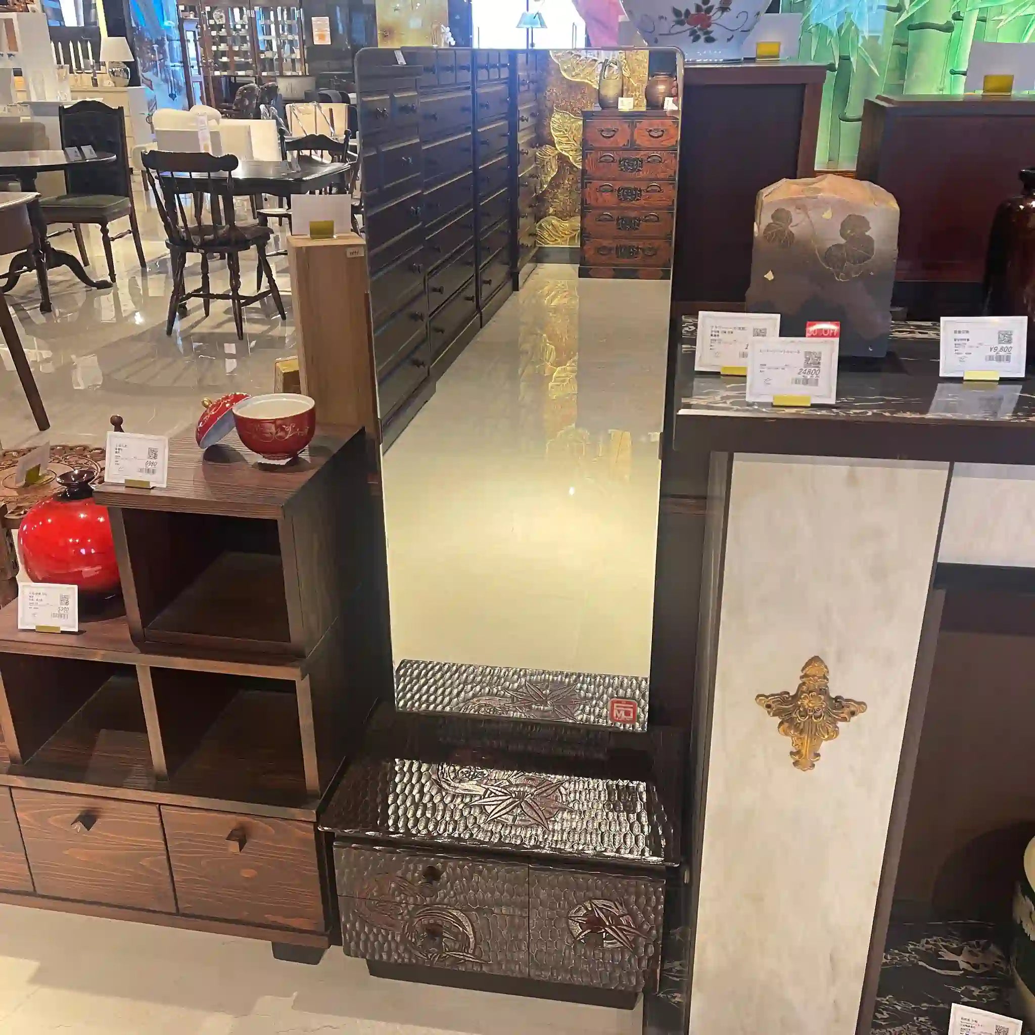 【骨董品】 化粧台 / 鎌倉彫