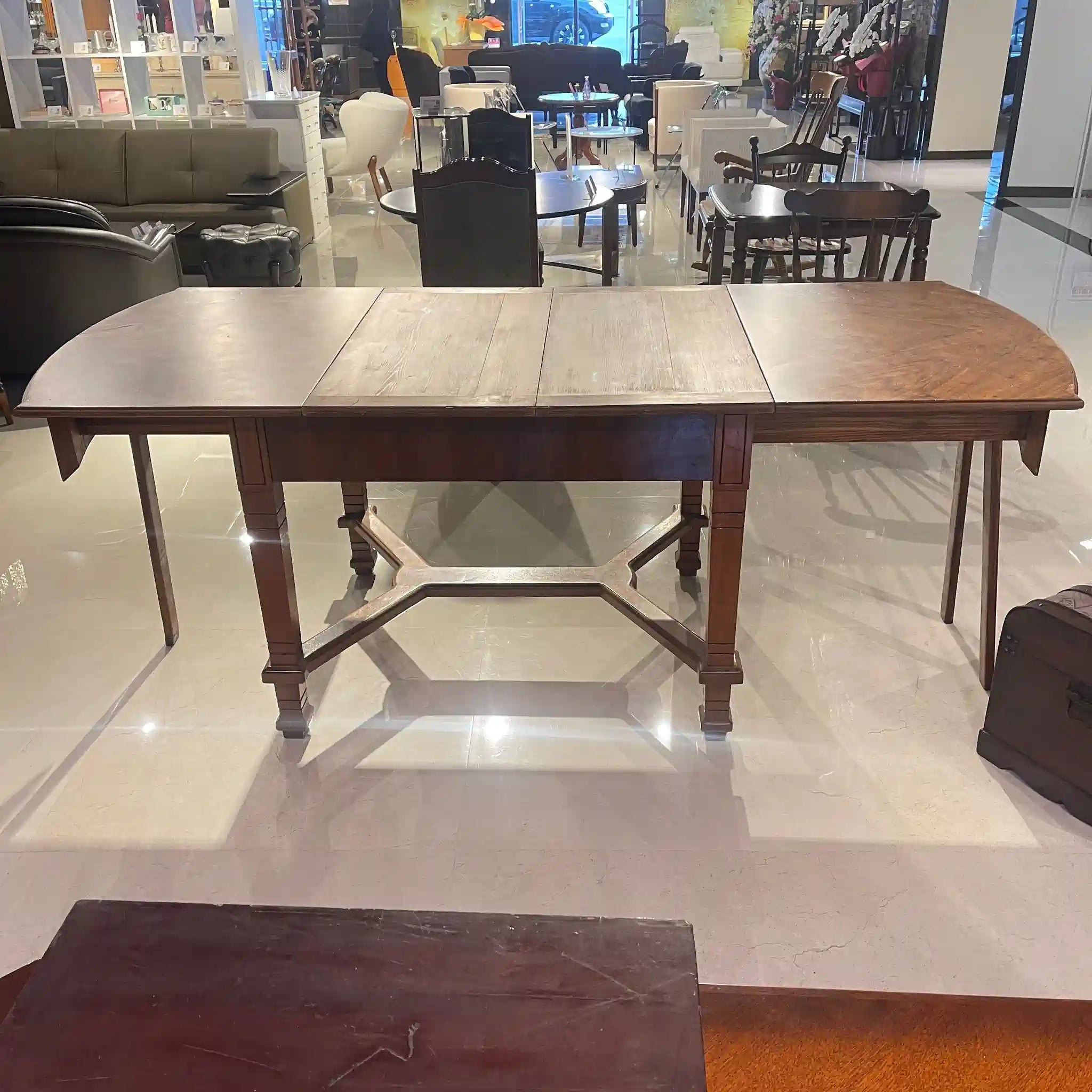 【アンティーク】 エクステンションテーブル / ビーダーマイヤー様式 / 19世紀 / ウォールナット材 / イギリス