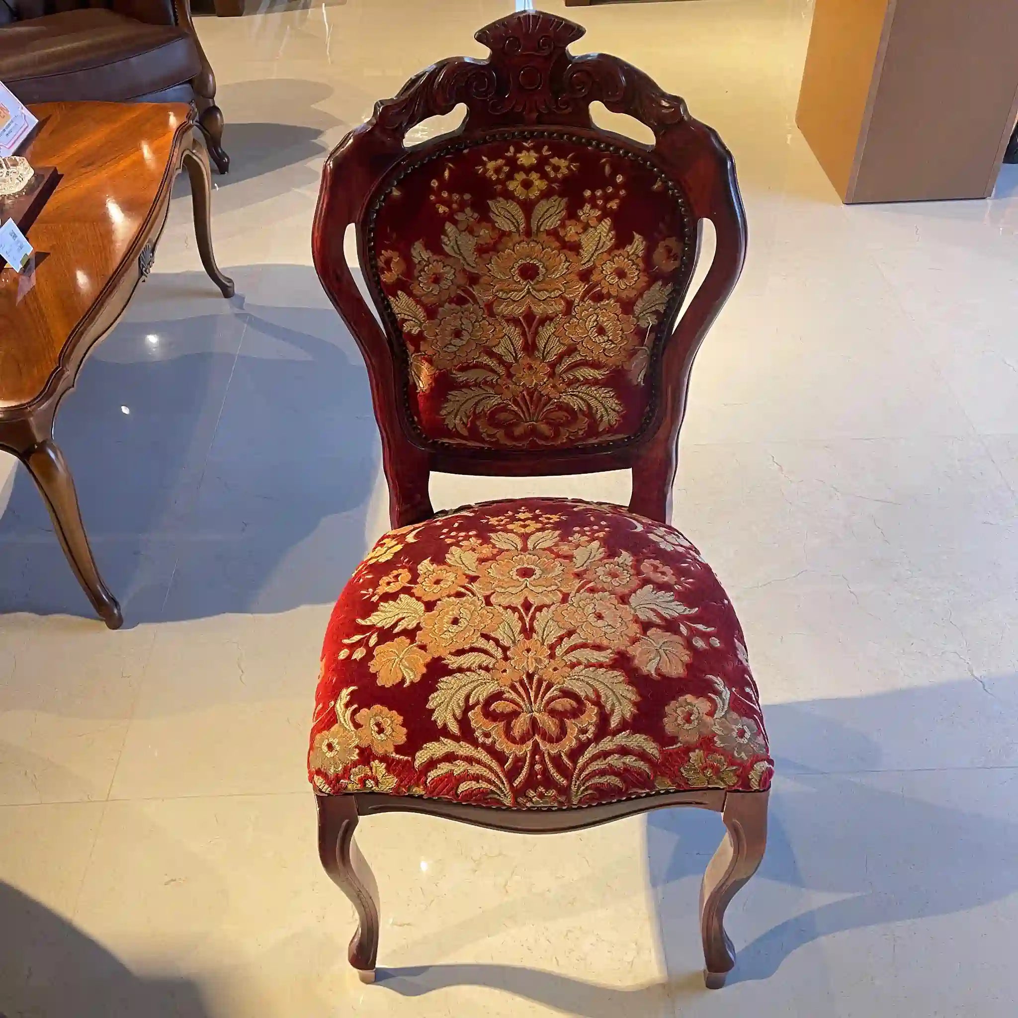 【アンティーク】 アンティーク調ダイニングチェア / 金華山織り イギリス直輸入