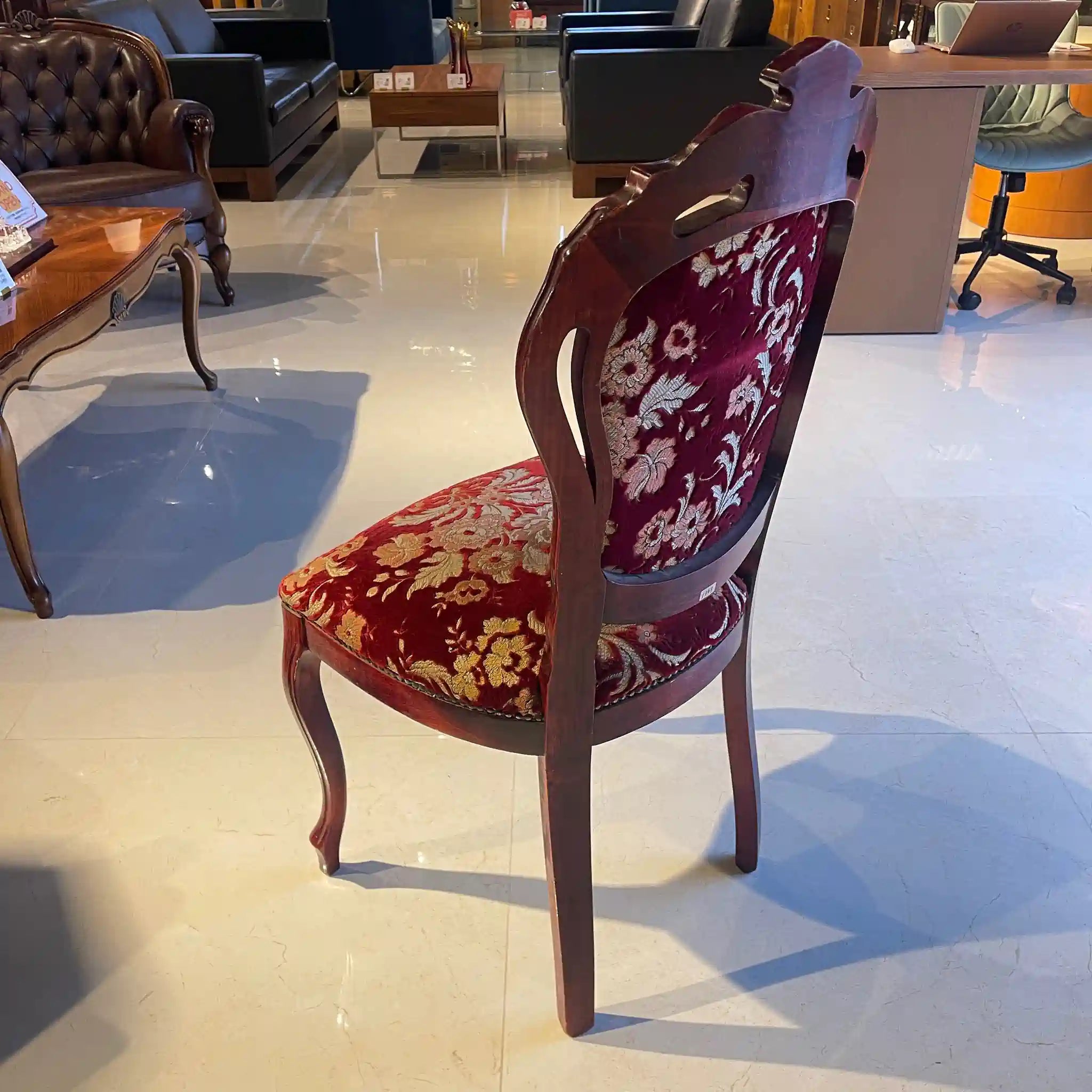 【アンティーク】 アンティーク調ダイニングチェア / 金華山織り イギリス直輸入