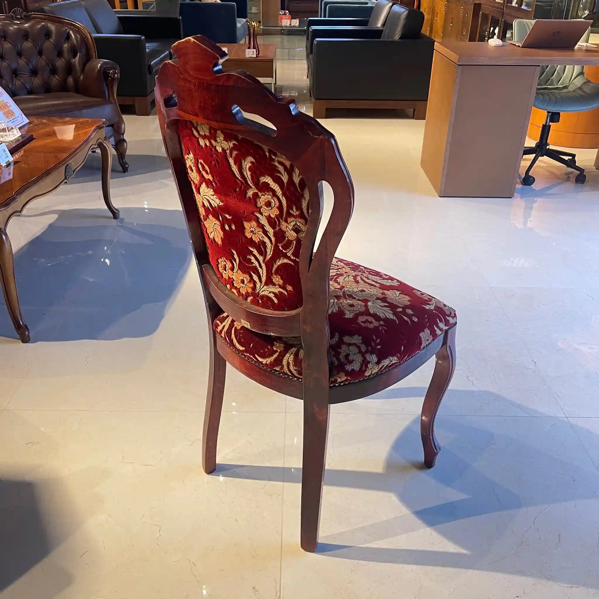 【アンティーク】 アンティーク調ダイニングチェア / 金華山織り イギリス直輸入