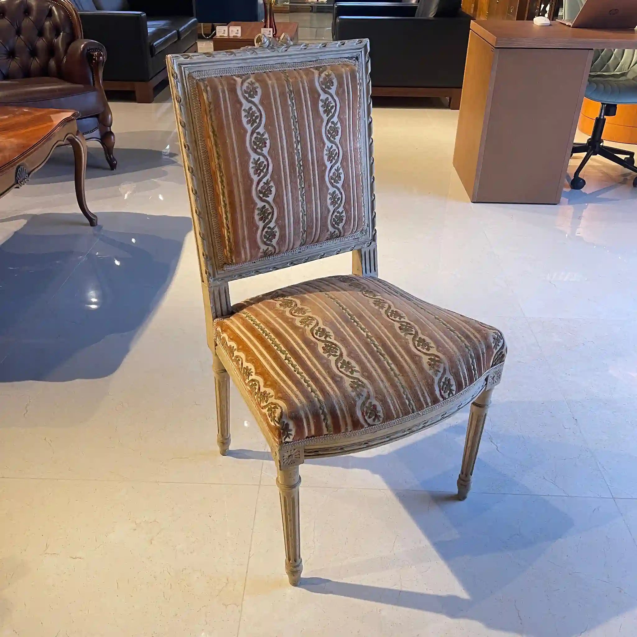 Antique French dining chair, Louis XVI style, imported directly from France
