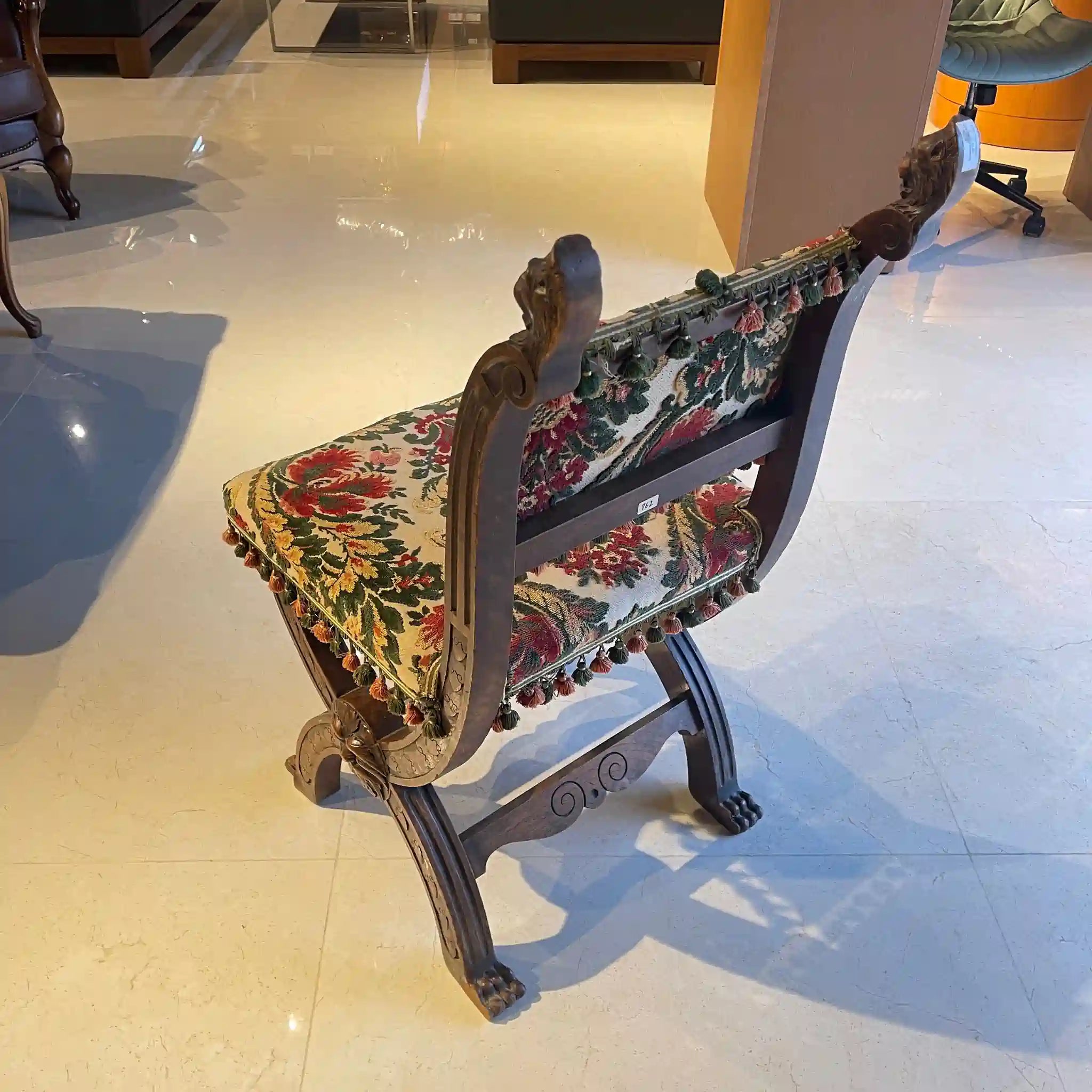 【アンティーク】 ダイニングチェア / フランス / 金華山織り