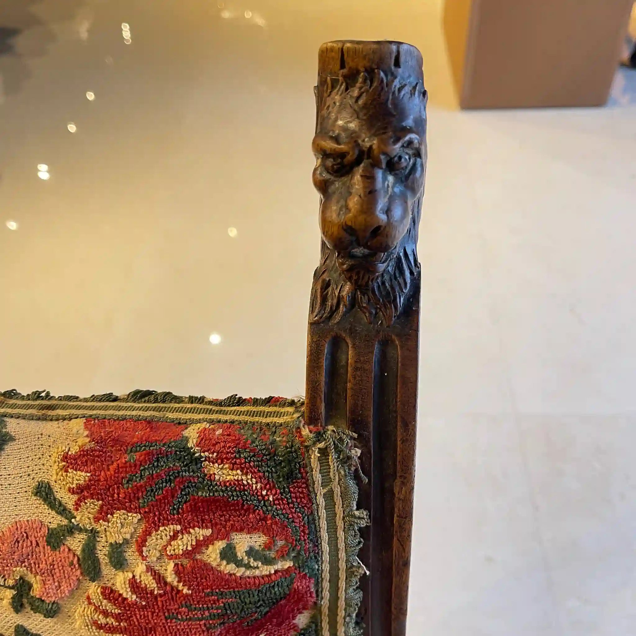 【アンティーク】 ダイニングチェア / フランス / 金華山織り