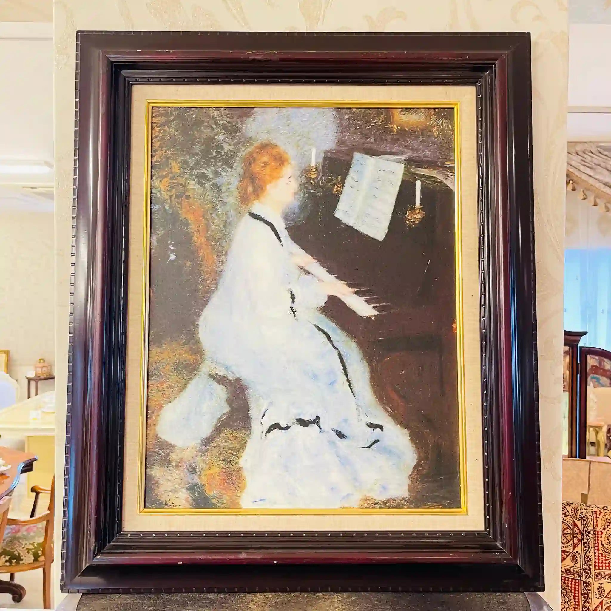 【アート/装飾品】 人物画 / ルノワール / 『ピアノを弾く婦人』 / 複製絵画